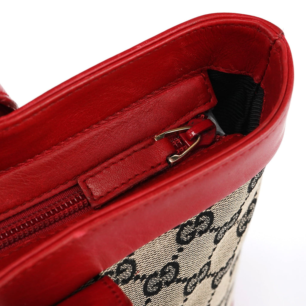 Beige Red GG Tote Bag