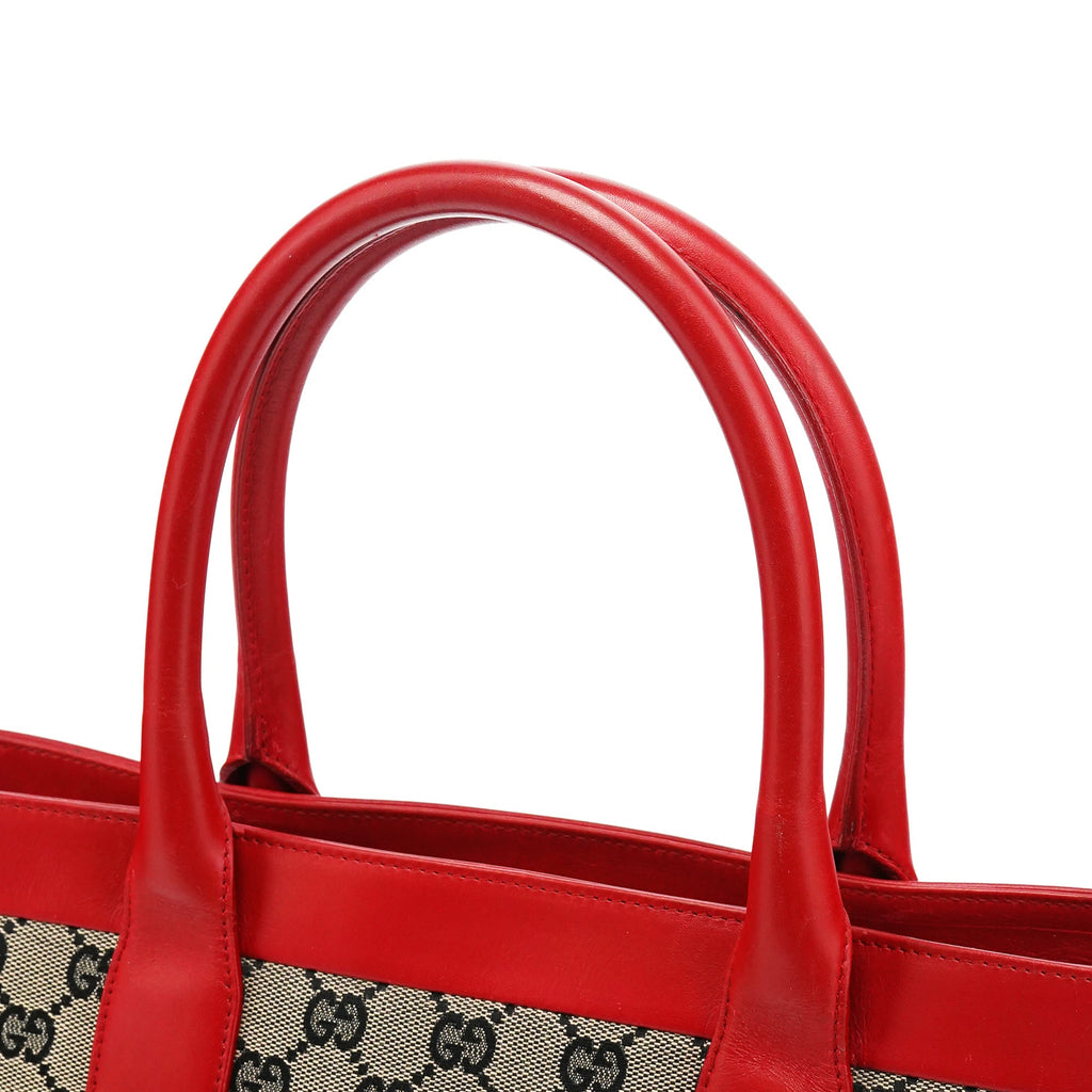 Beige Red GG Tote Bag