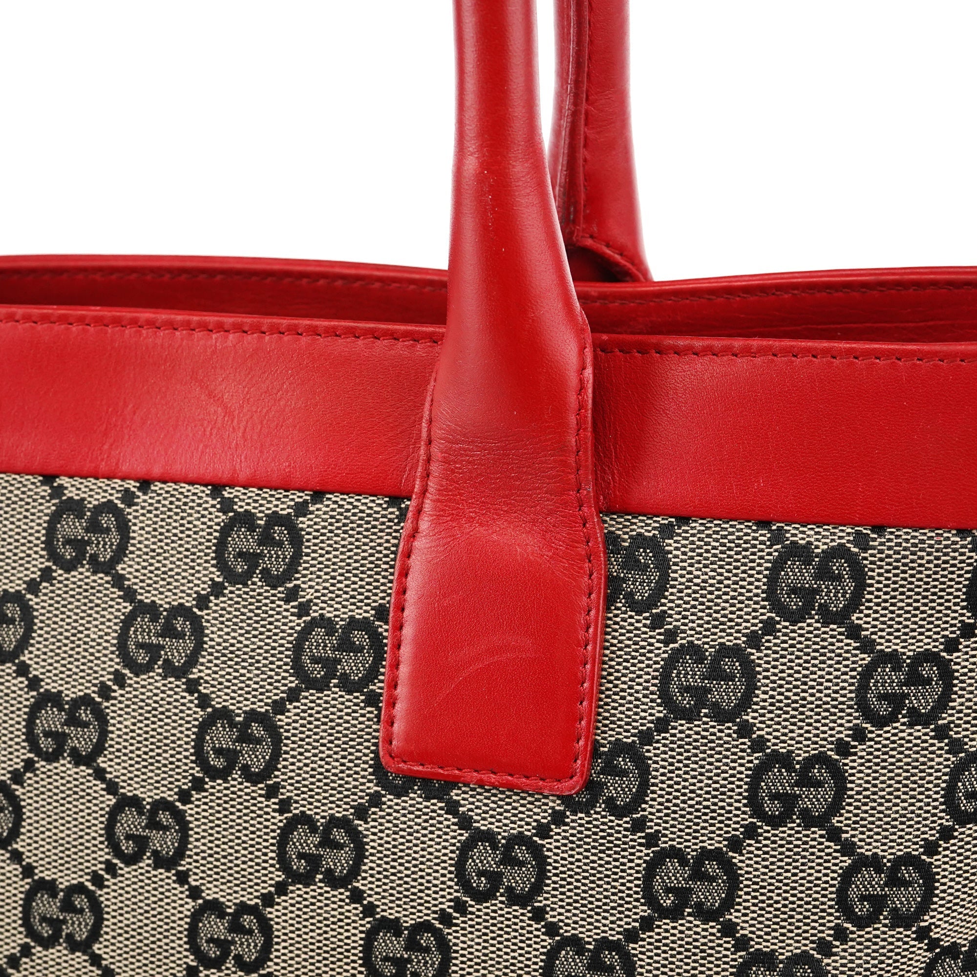 Beige Red GG Tote Bag