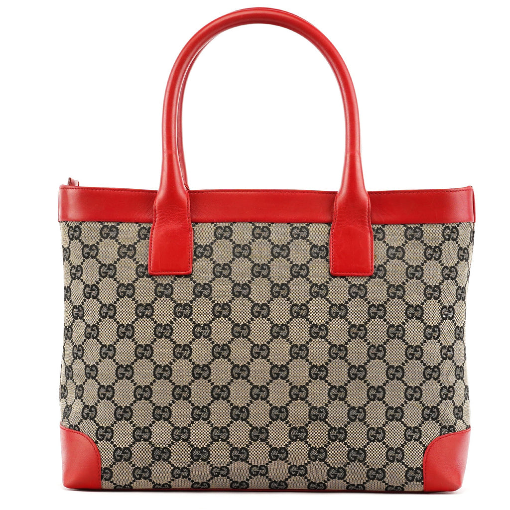Beige Red GG Tote Bag
