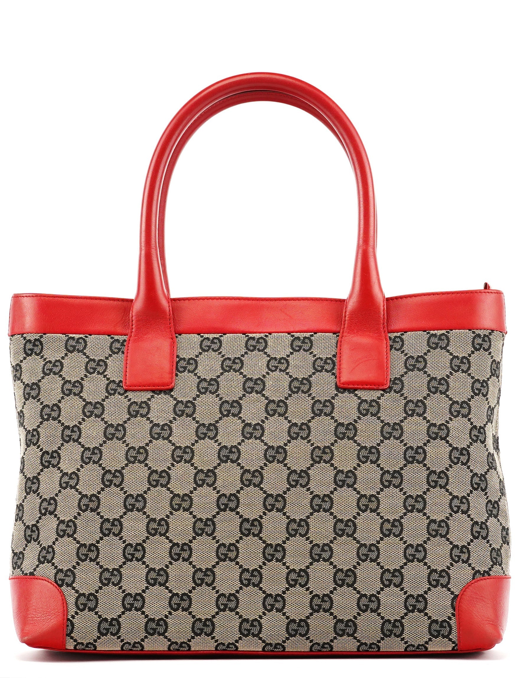 Beige Red GG Tote Bag