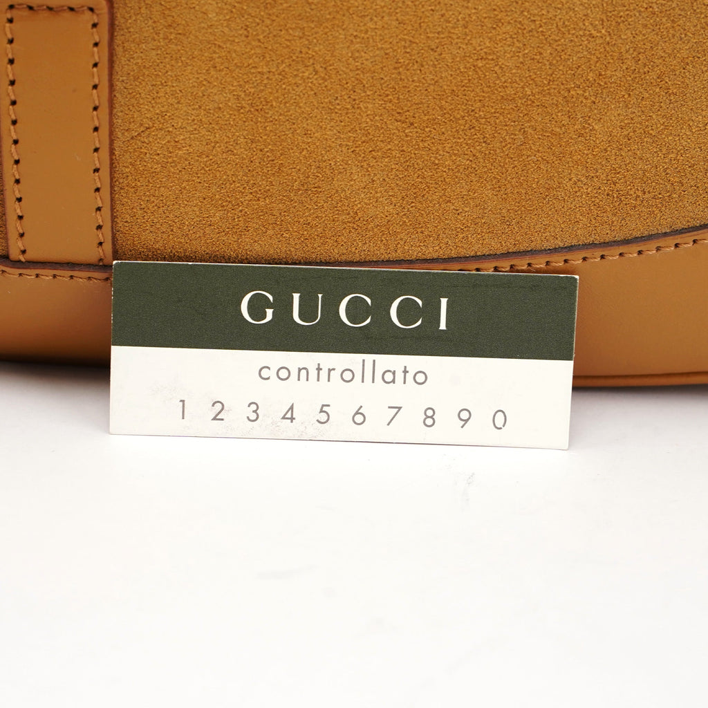 Beige Suede Jackie Chain Bag