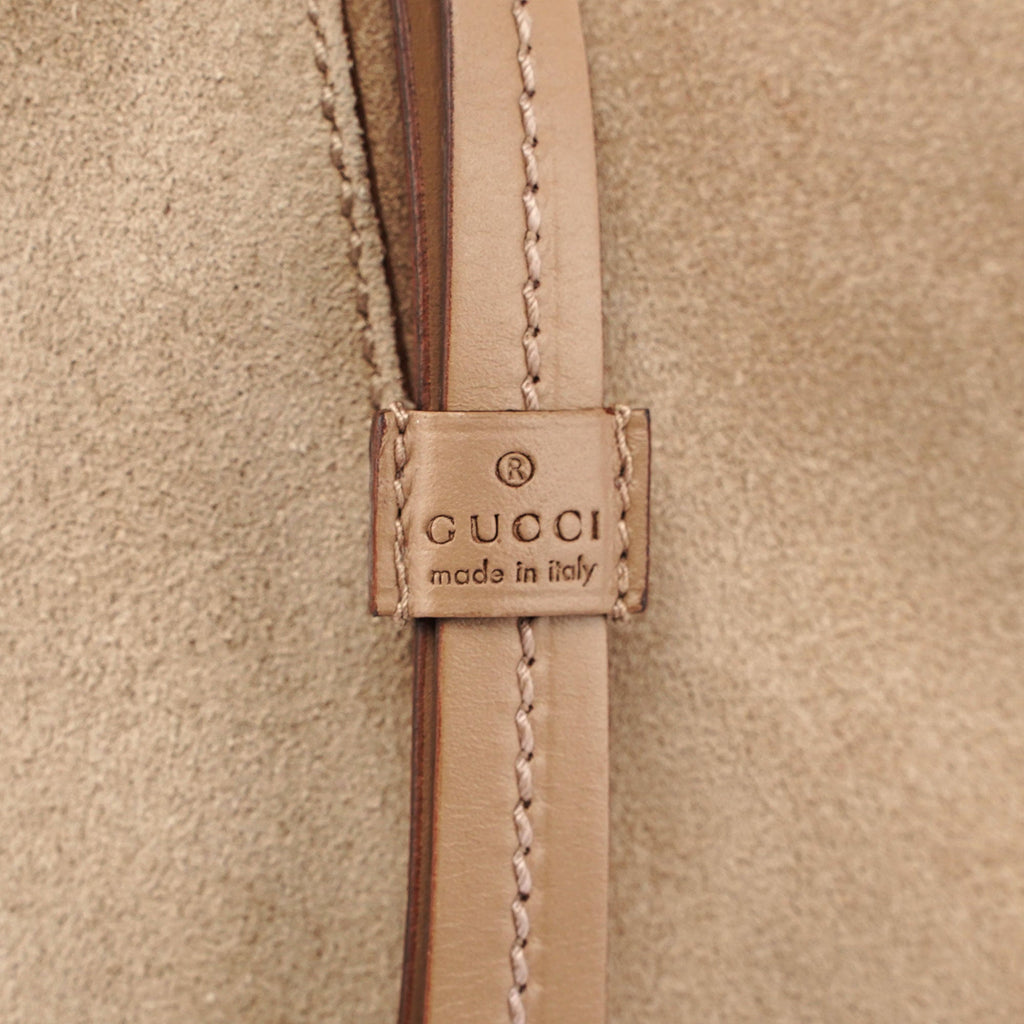 Beige Suede Shoulder Bag