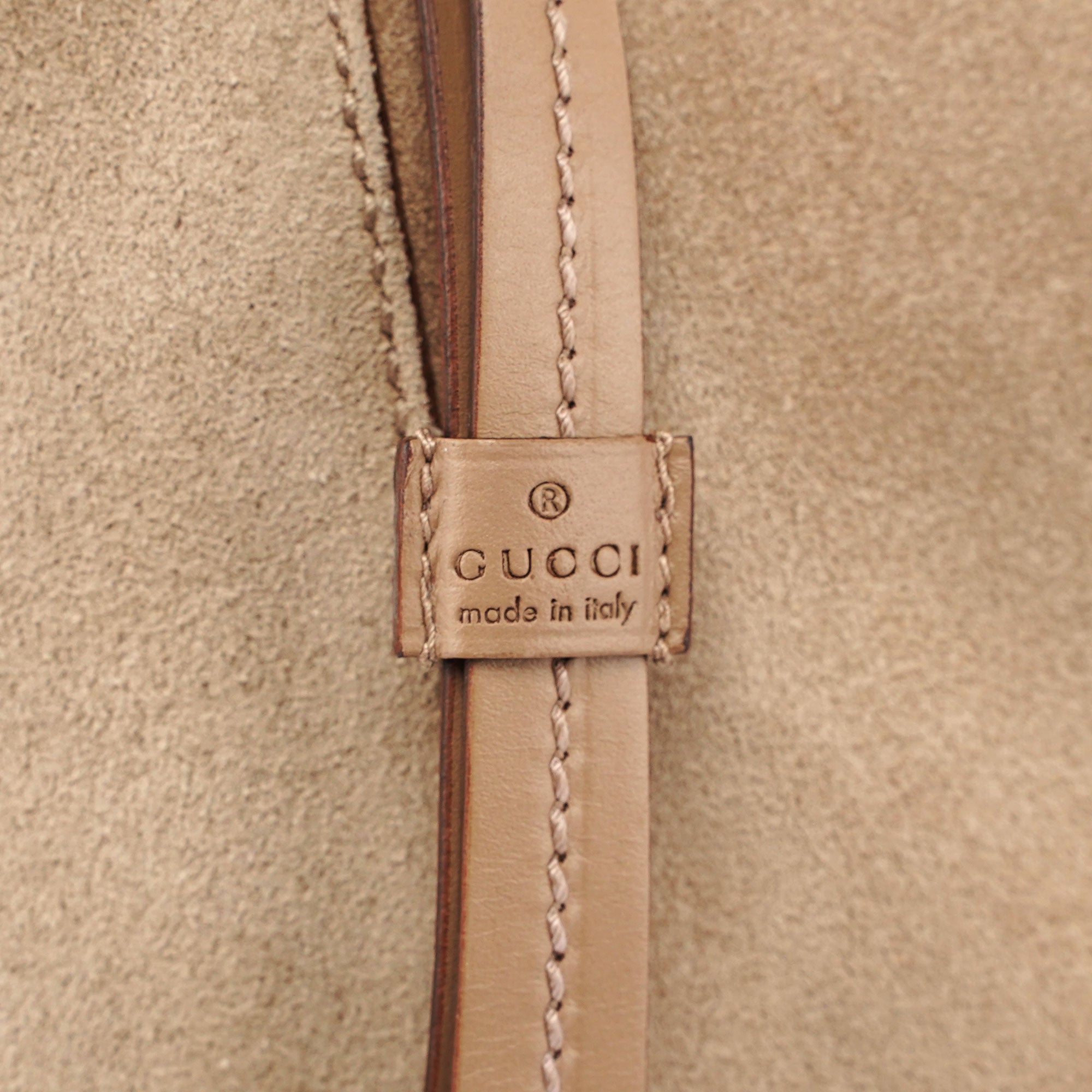 Beige Suede Shoulder Bag