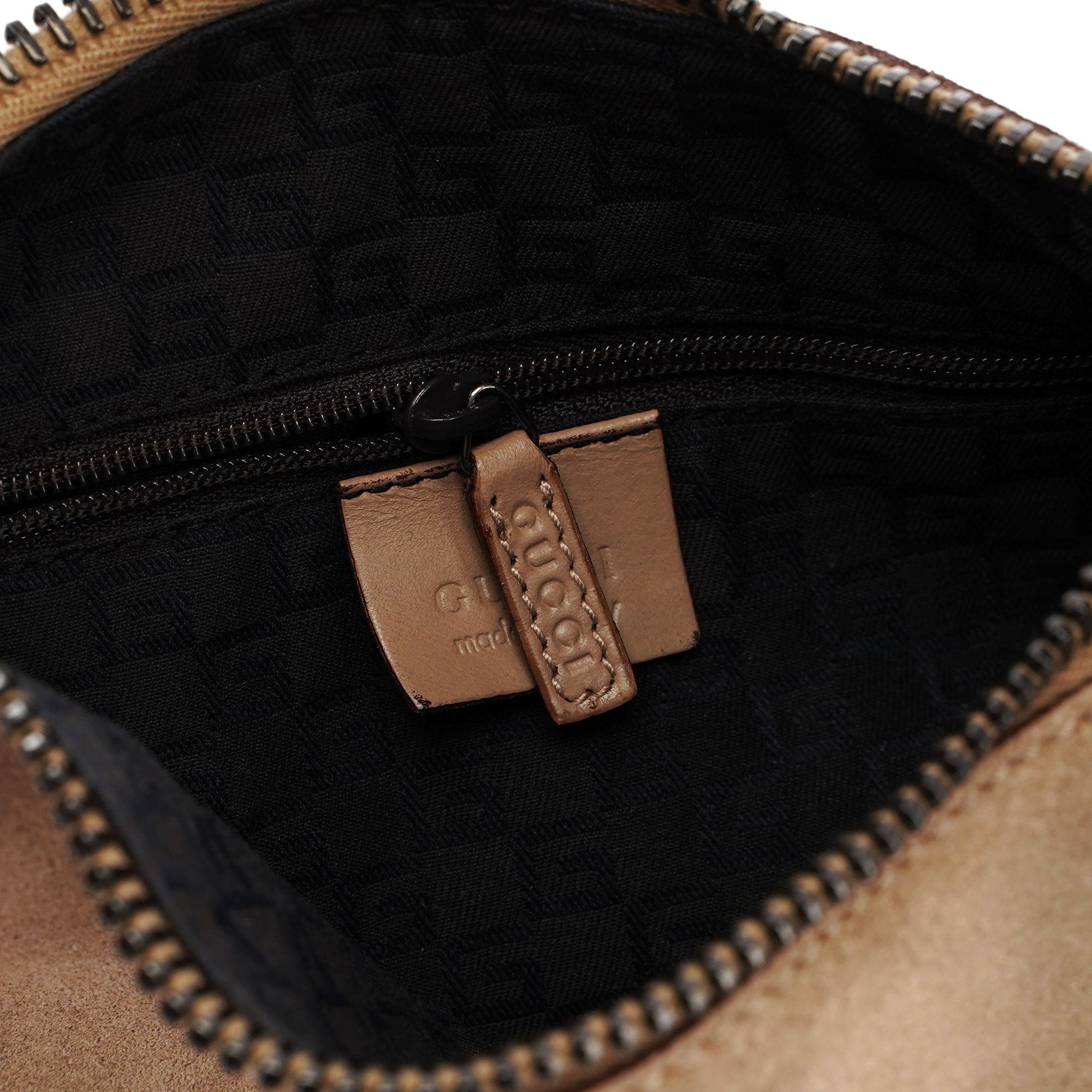Beige Suede Shoulder Bag
