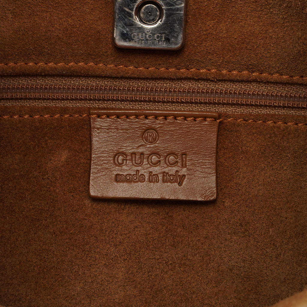 Beige Suede Shoulder Bag