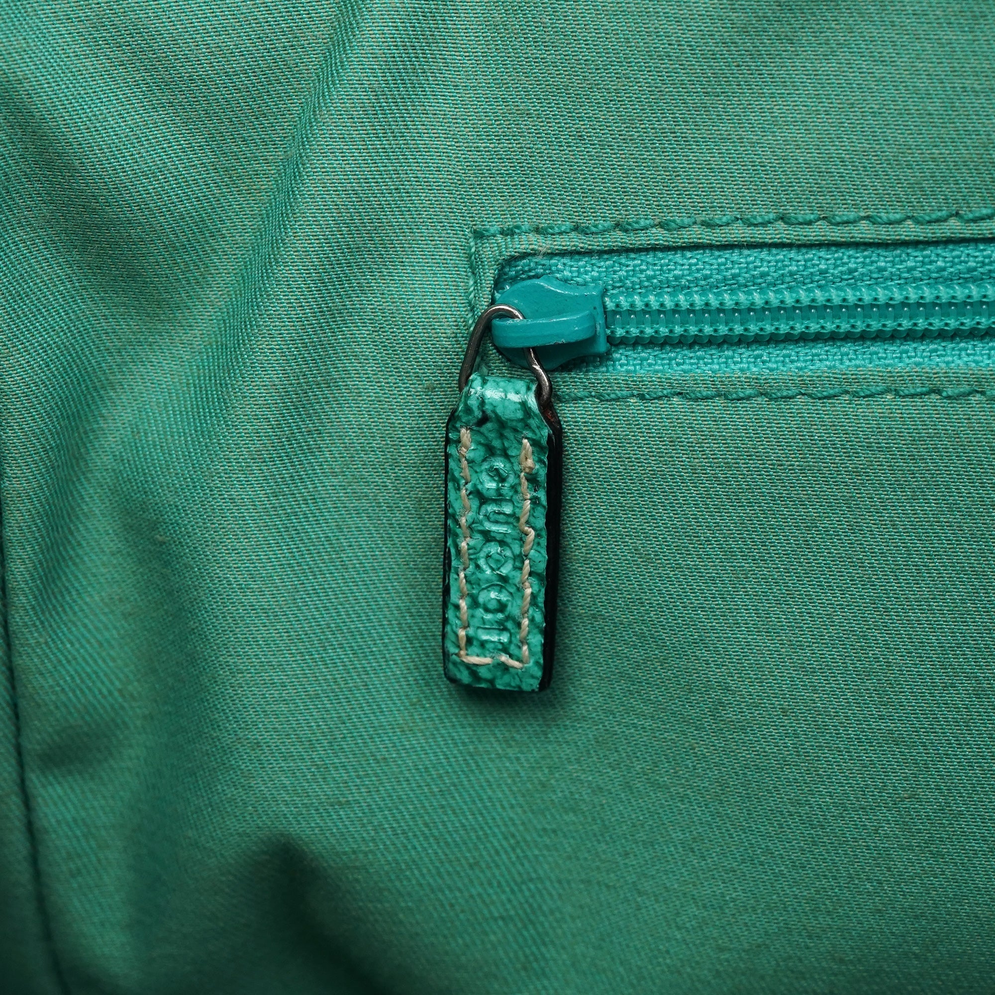 Beige Turquoise GG Tote Bag