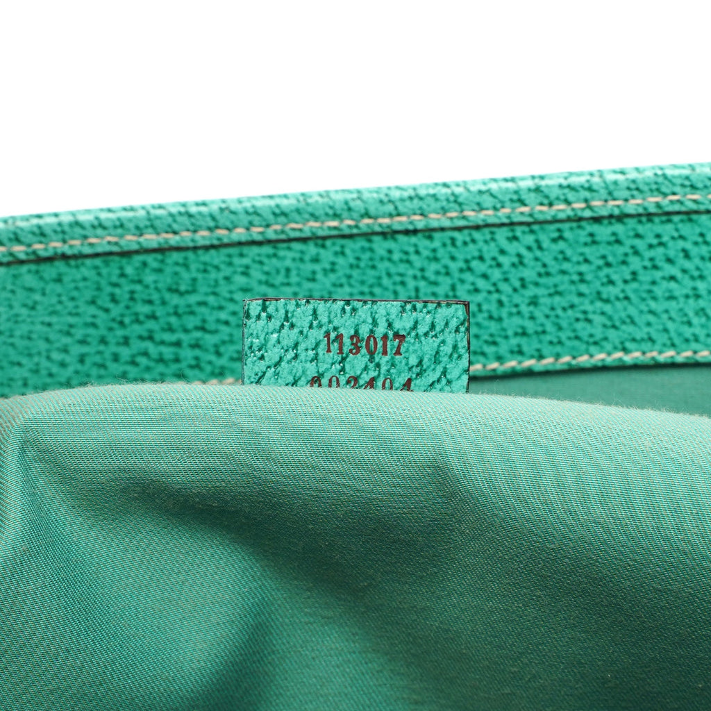 Beige Turquoise GG Tote Bag