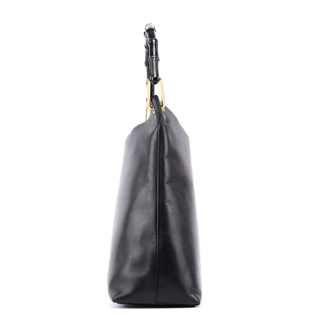 Black Bamboo Shoulder Bag