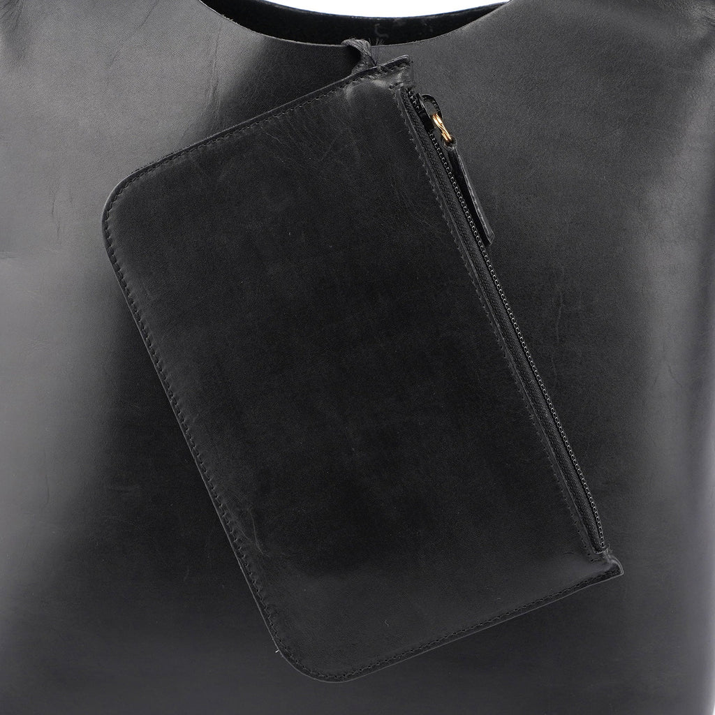Black Bamboo Shoulder Bag