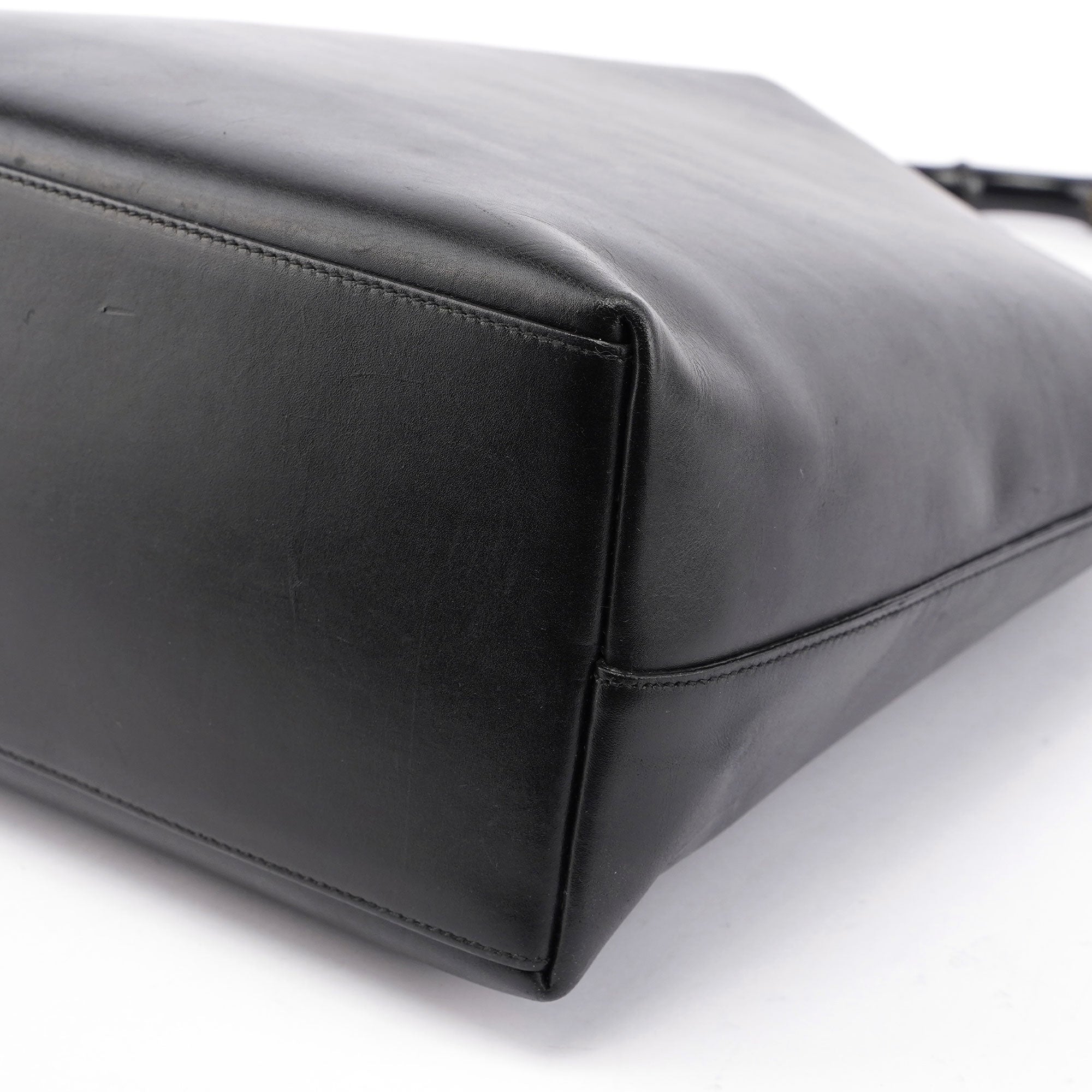 Black Bamboo Shoulder Bag