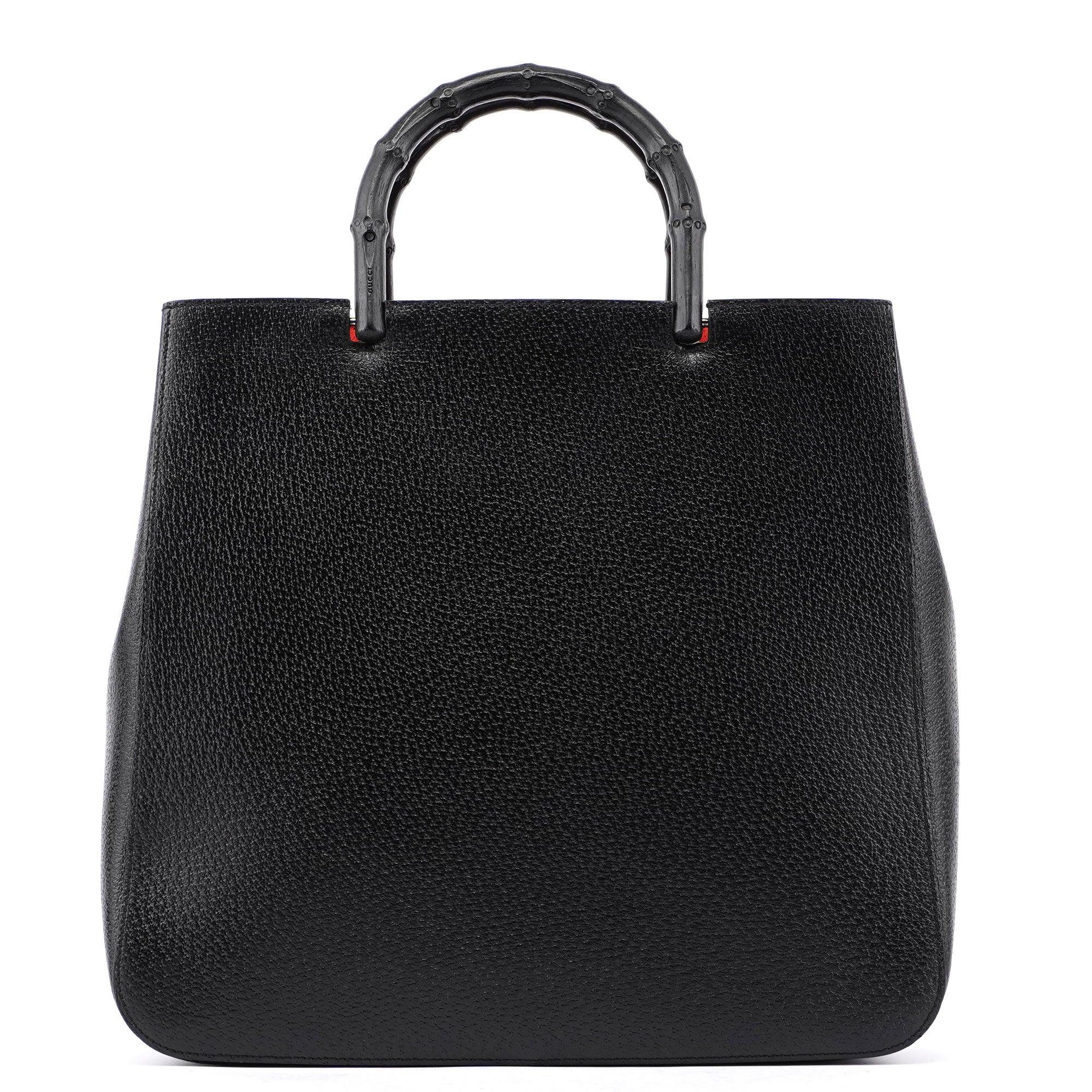 Black Bamboo Tote Red Int