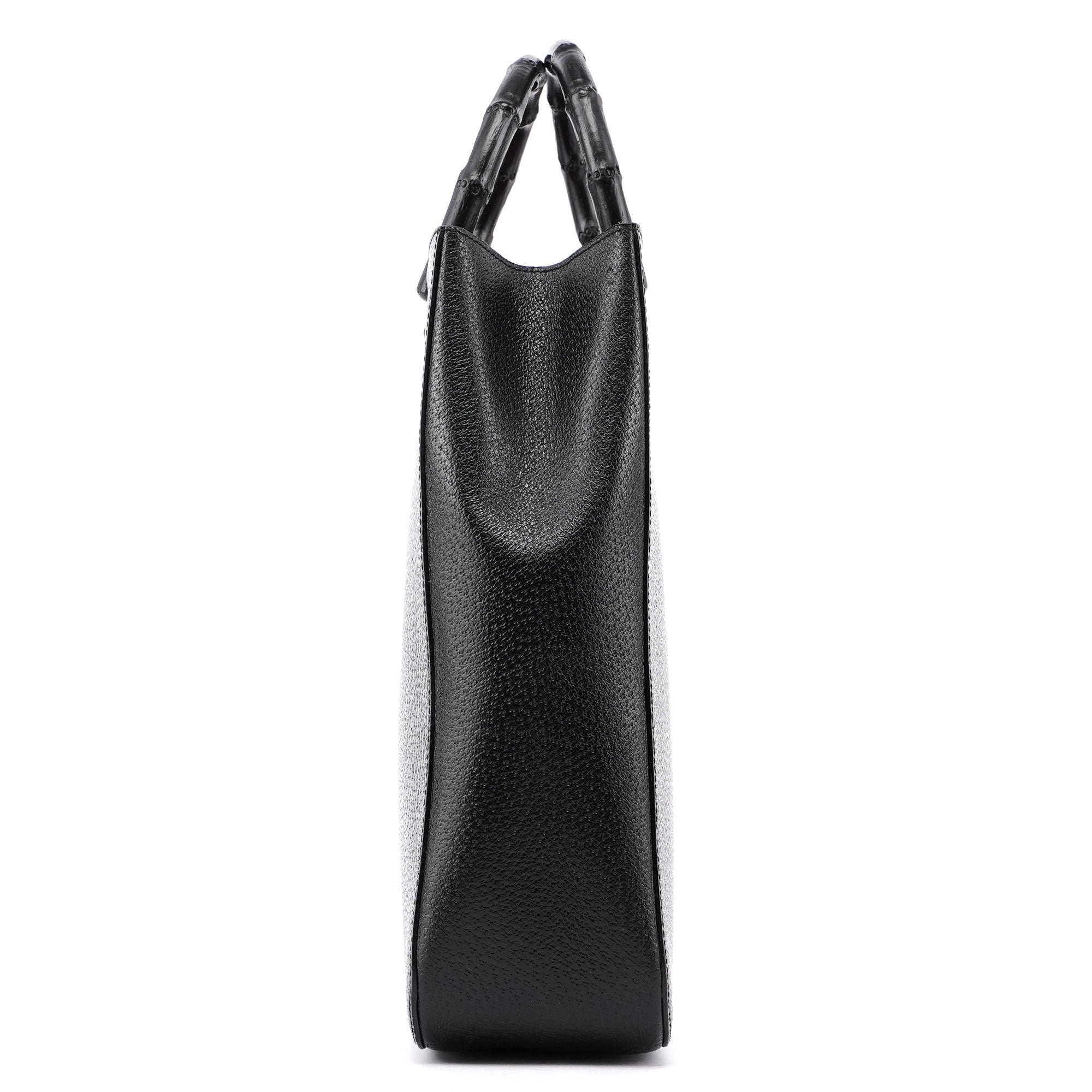 Black Bamboo Tote Red Int
