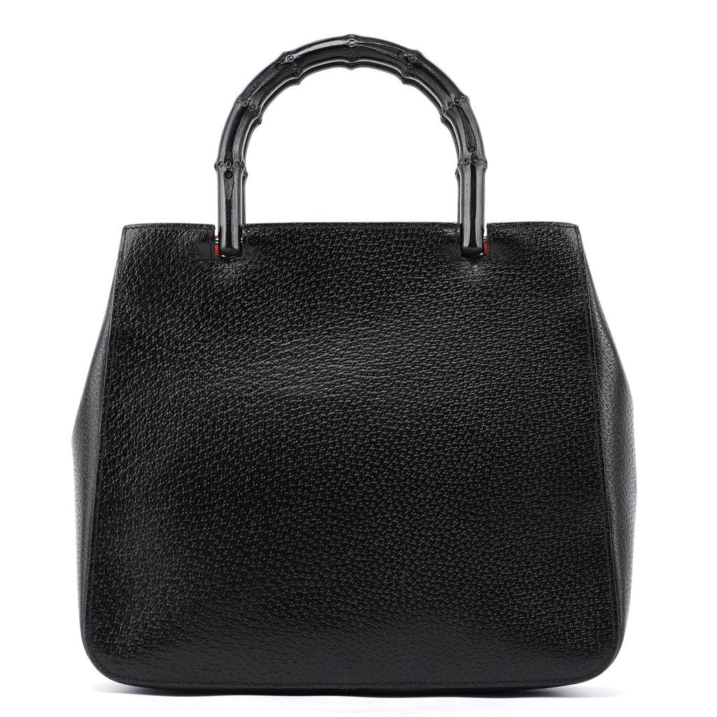 Black Bamboo Tote Red Int