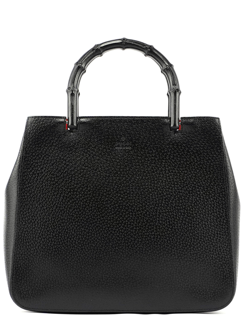 Black Bamboo Tote Red Int