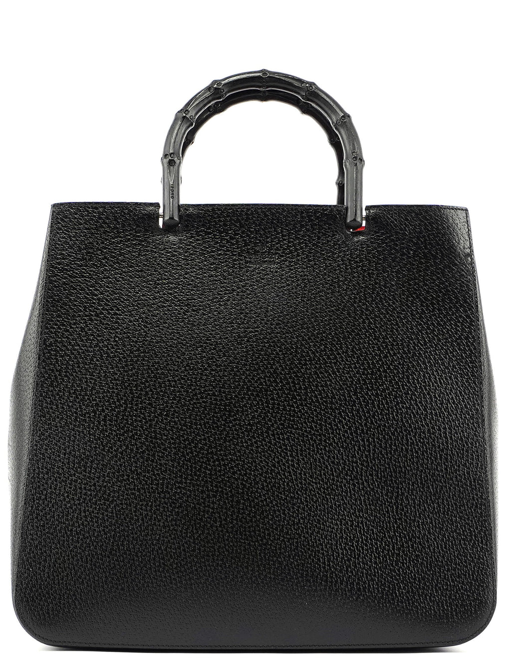 Black Bamboo Tote Red Int
