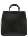 Black Bamboo Tote Red Int