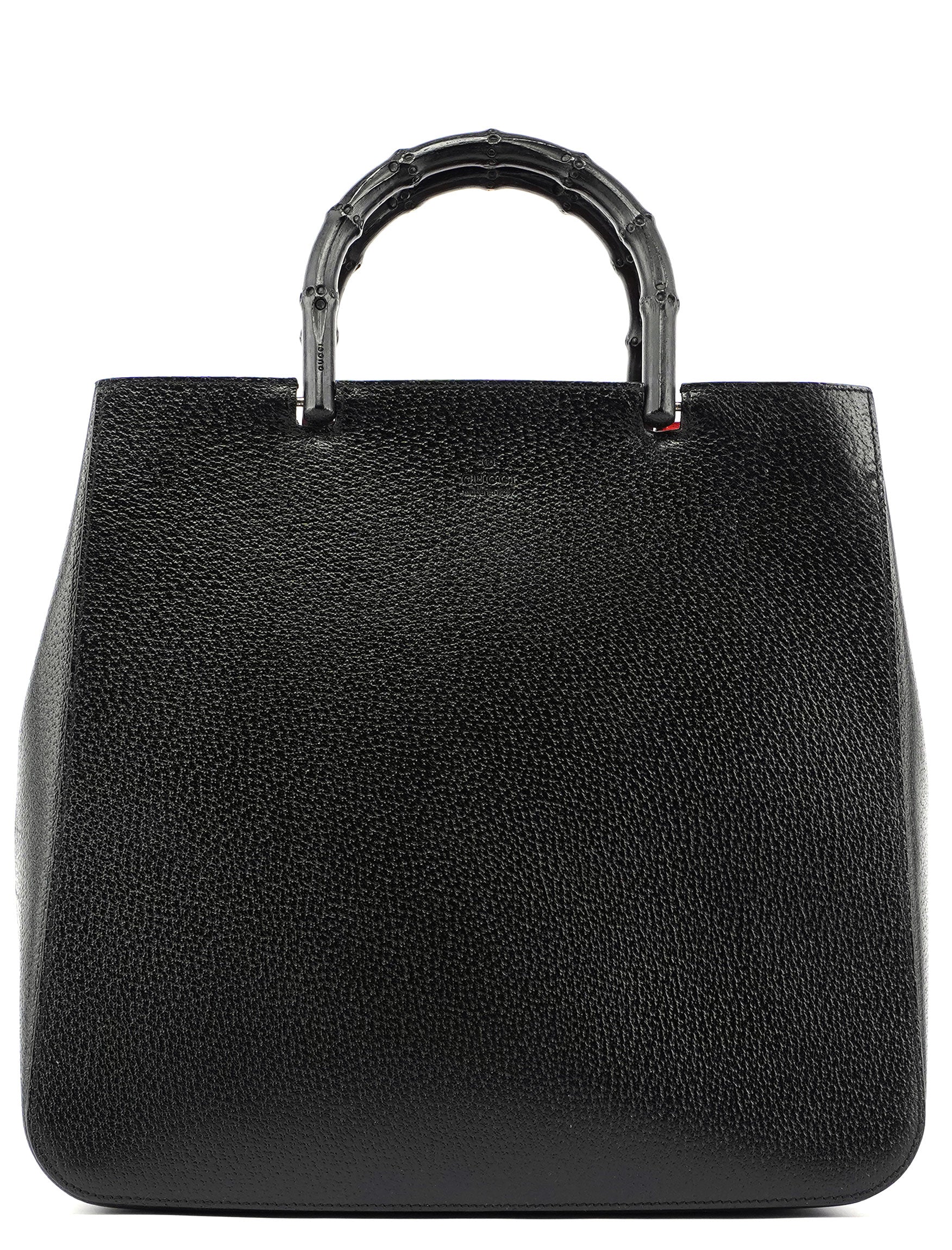 Black Bamboo Tote Red Int