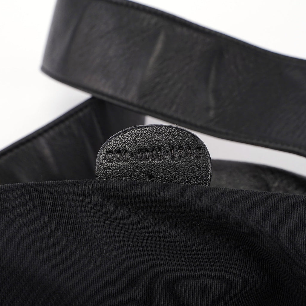Black Calfskin Bamboo 2-Way Bag