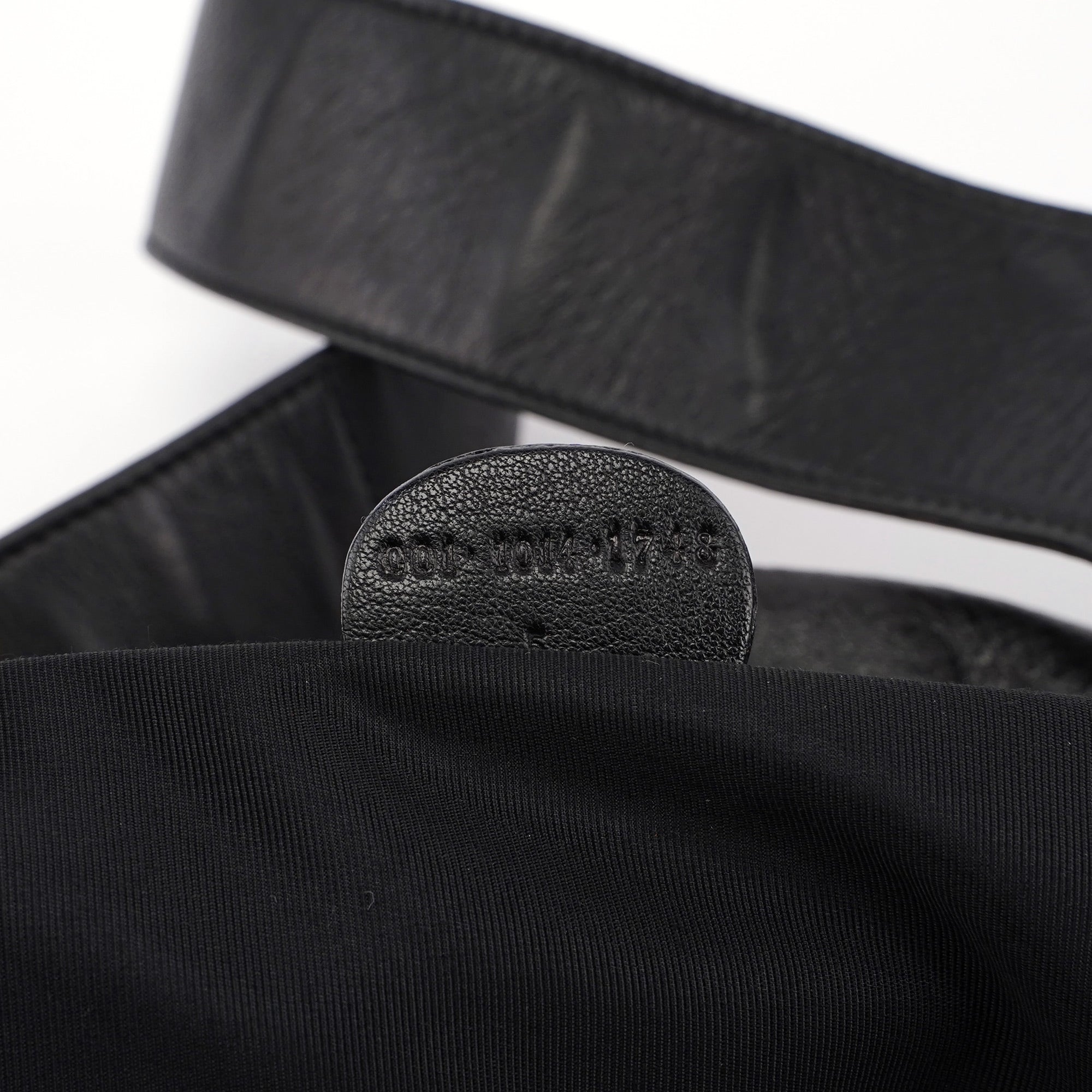 Black Calfskin Bamboo 2-Way Bag