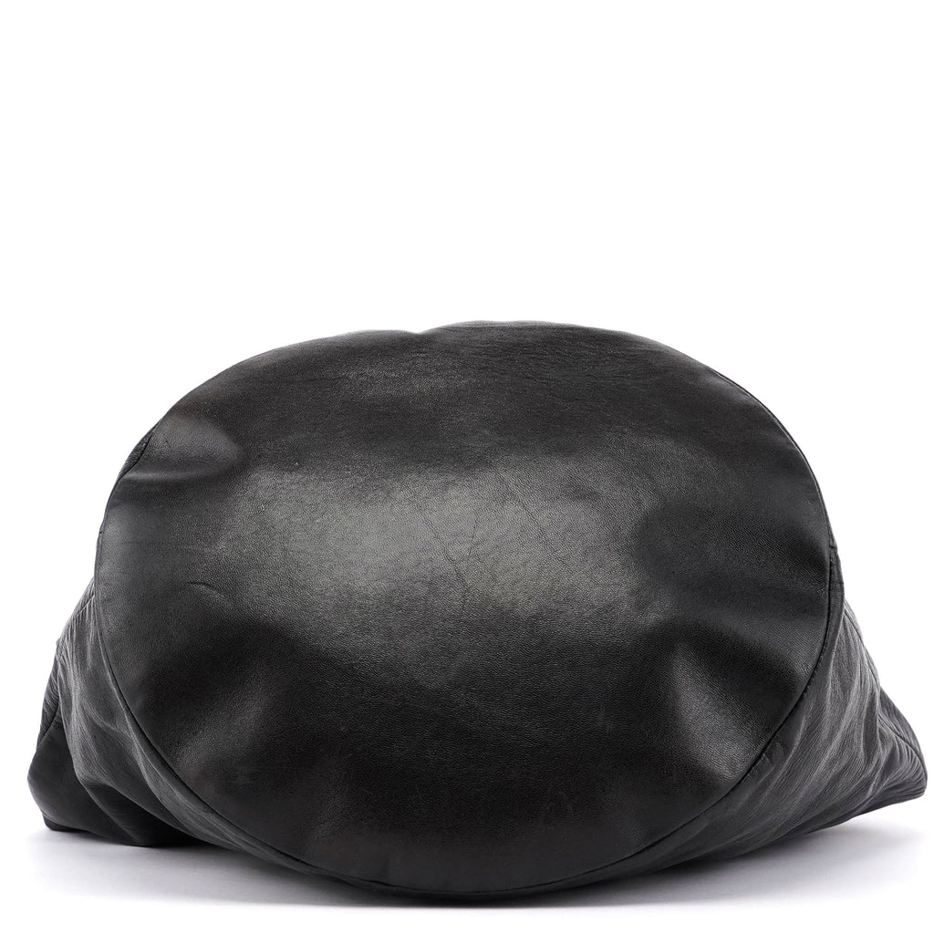 Black Calfskin Bamboo 2-Way Bag