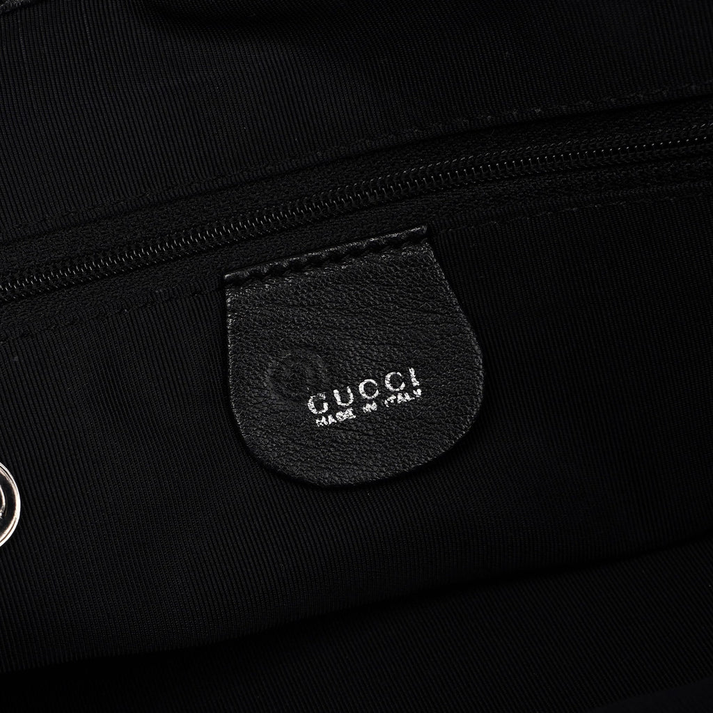 Black Calfskin Bamboo 2-Way Bag