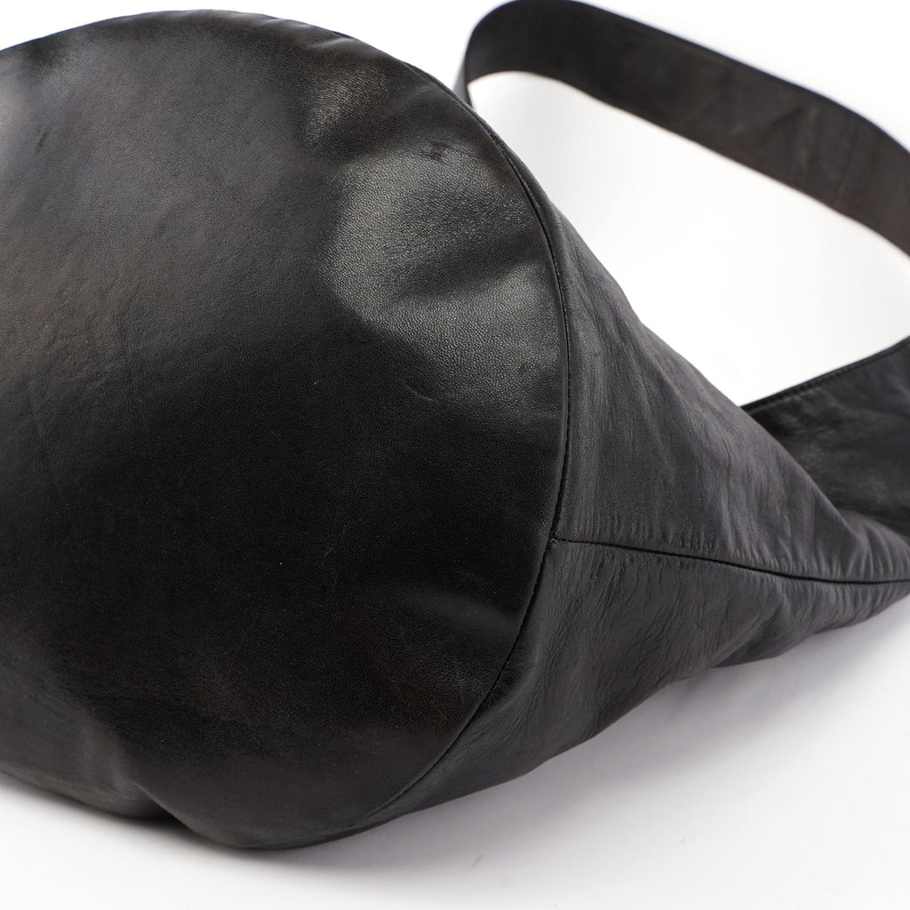 Black Calfskin Bamboo 2-Way Bag