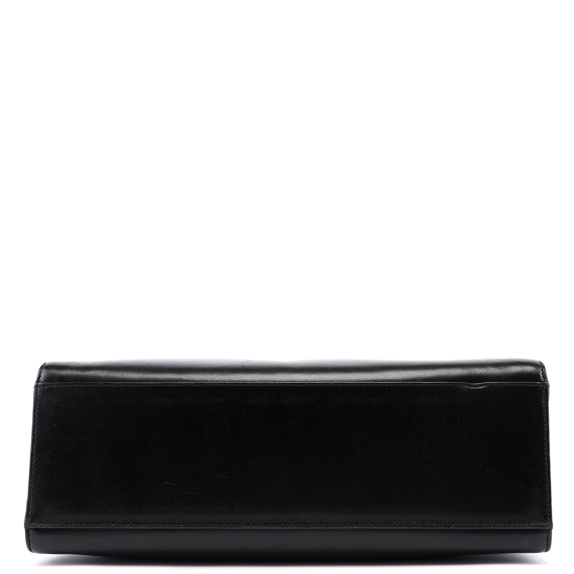 Black Calfskin Bamboo 2-Way Tote