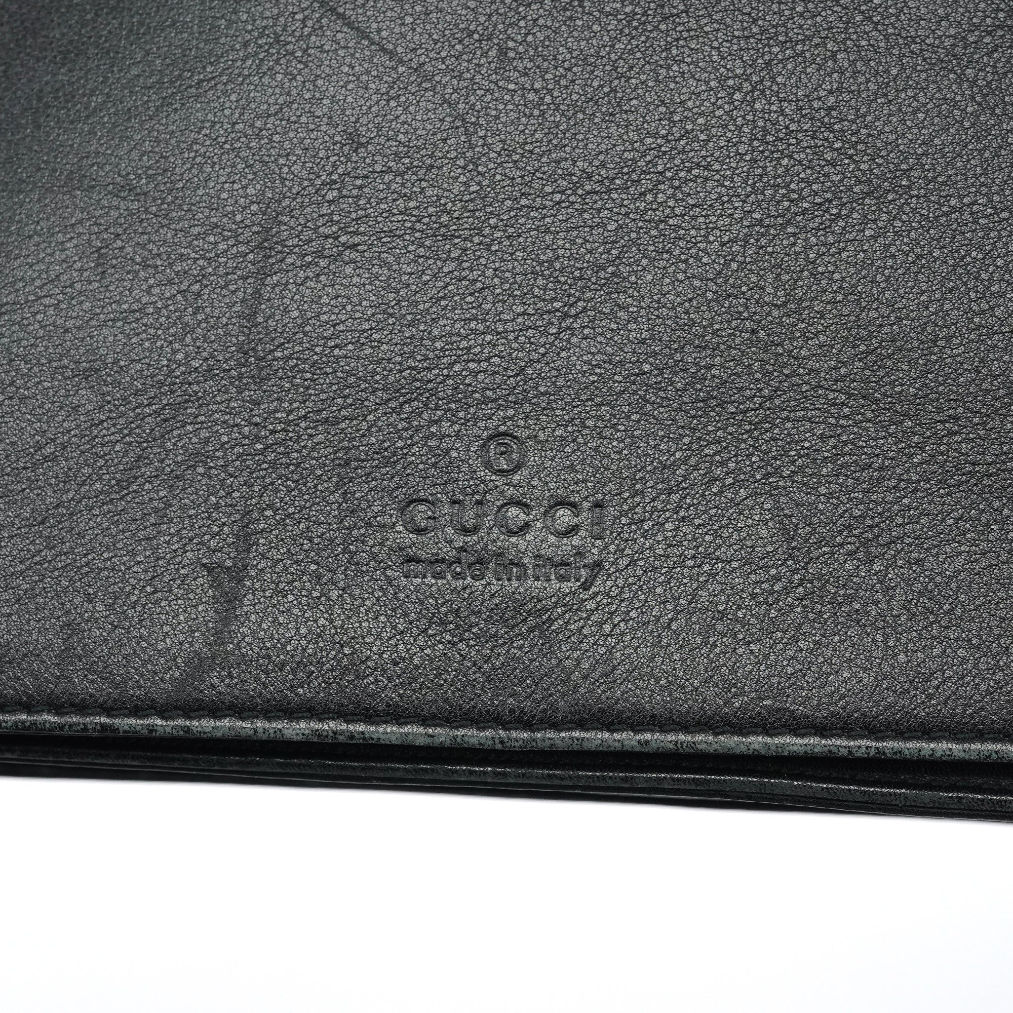 Black Calfskin Bamboo Flap Shoulder Bag