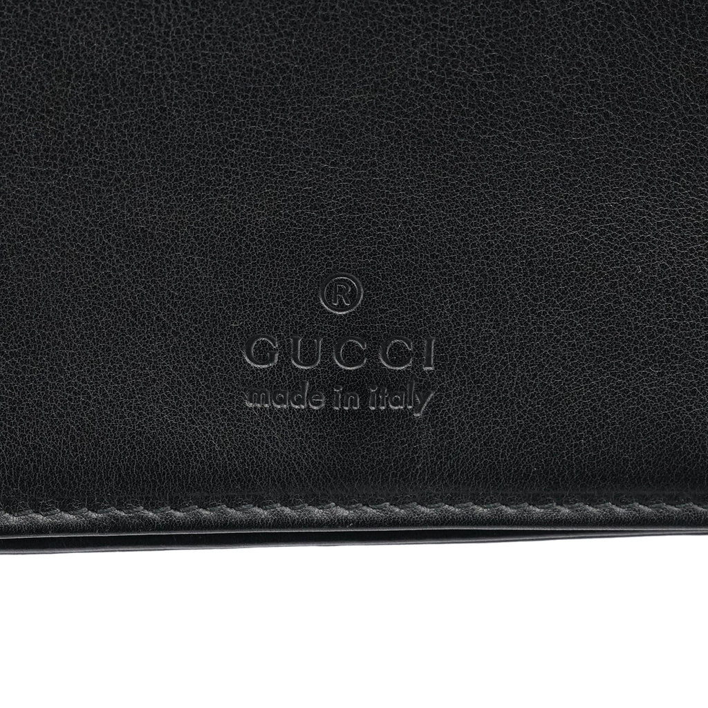 Black Calfskin Bamboo Flap Shoulder Bag