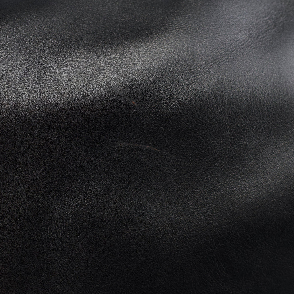 Black Calfskin Bamboo Shoulder Bag