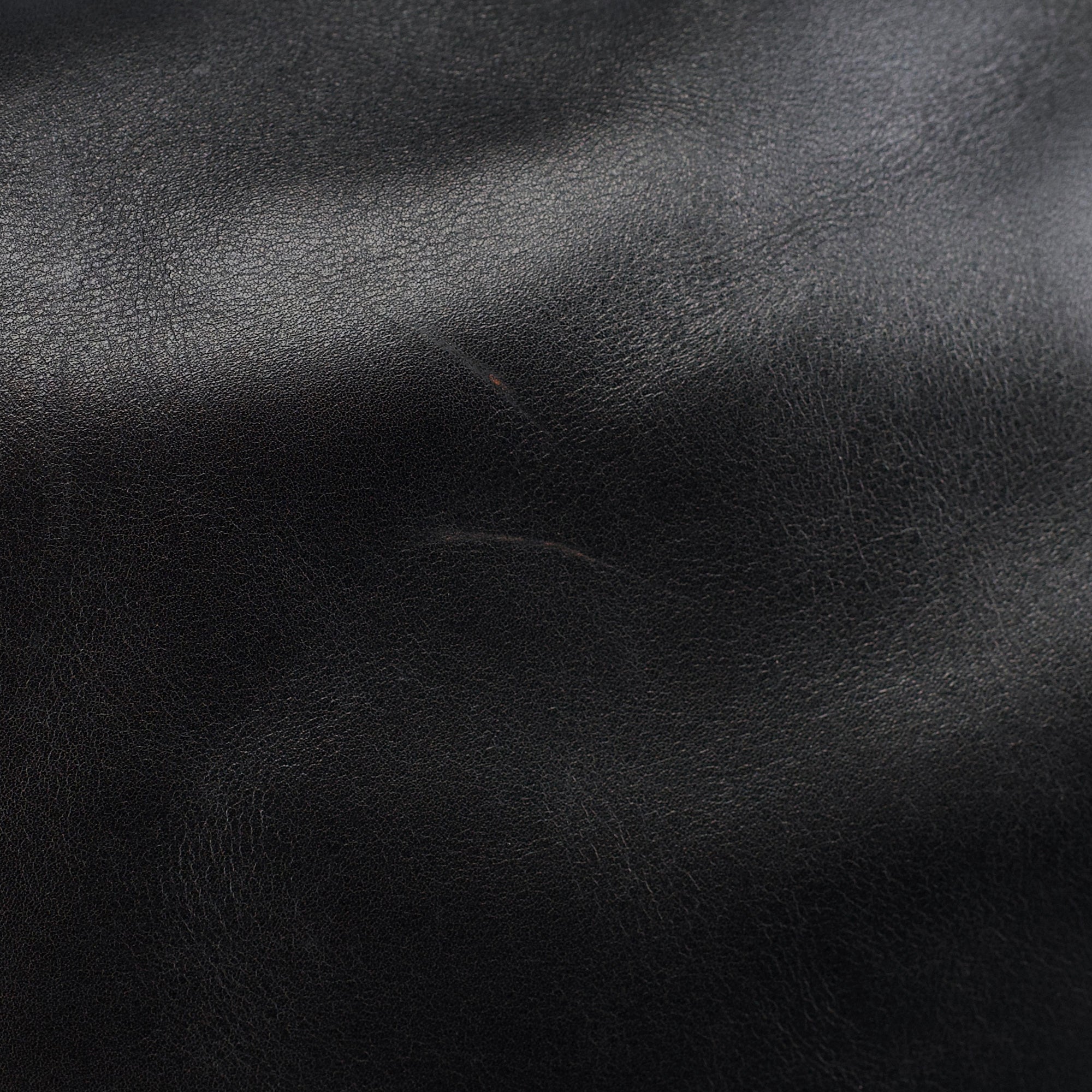 Black Calfskin Bamboo Shoulder Bag
