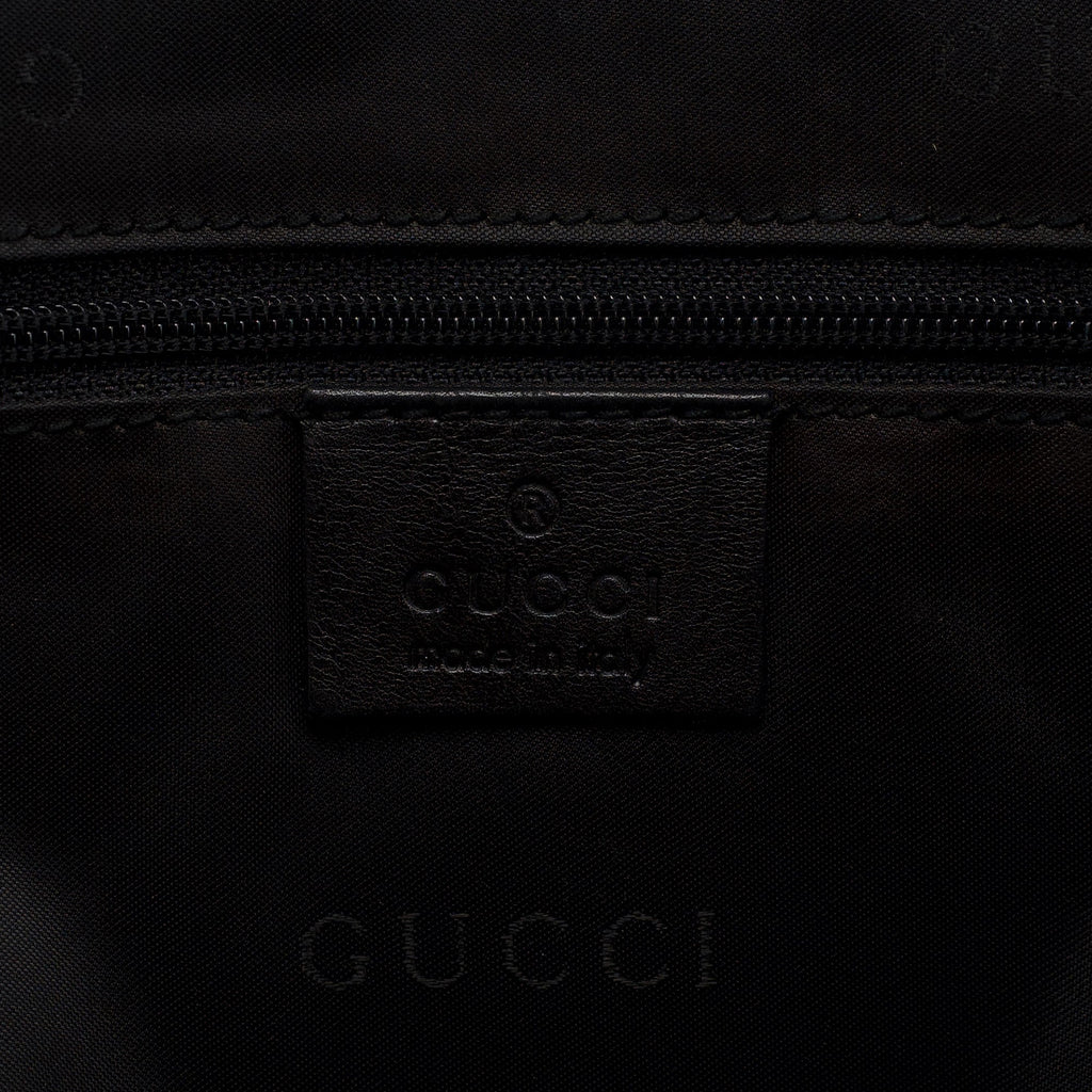 Black Calfskin Bamboo Shoulder Bag