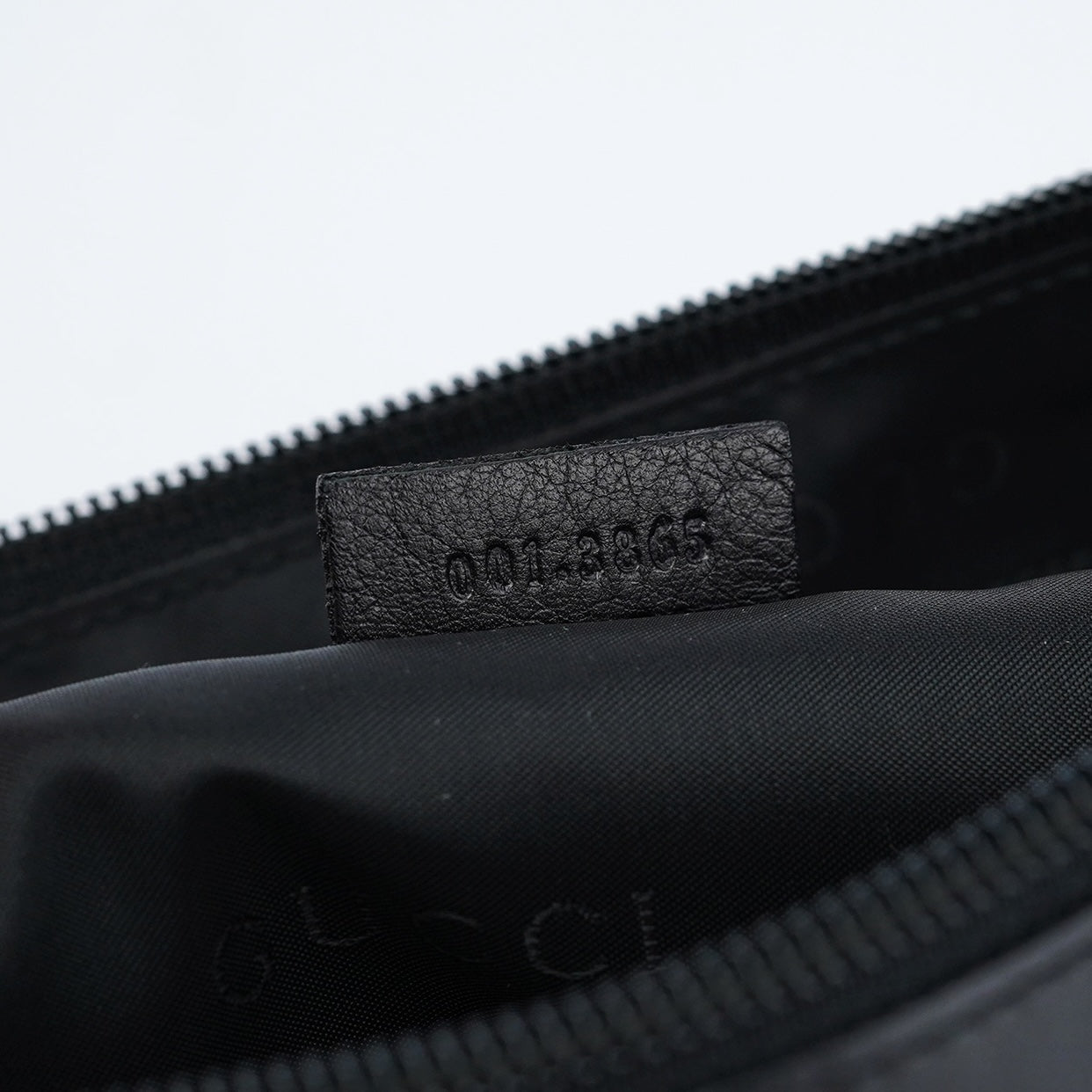 Black Calfskin Bamboo Shoulder Bag