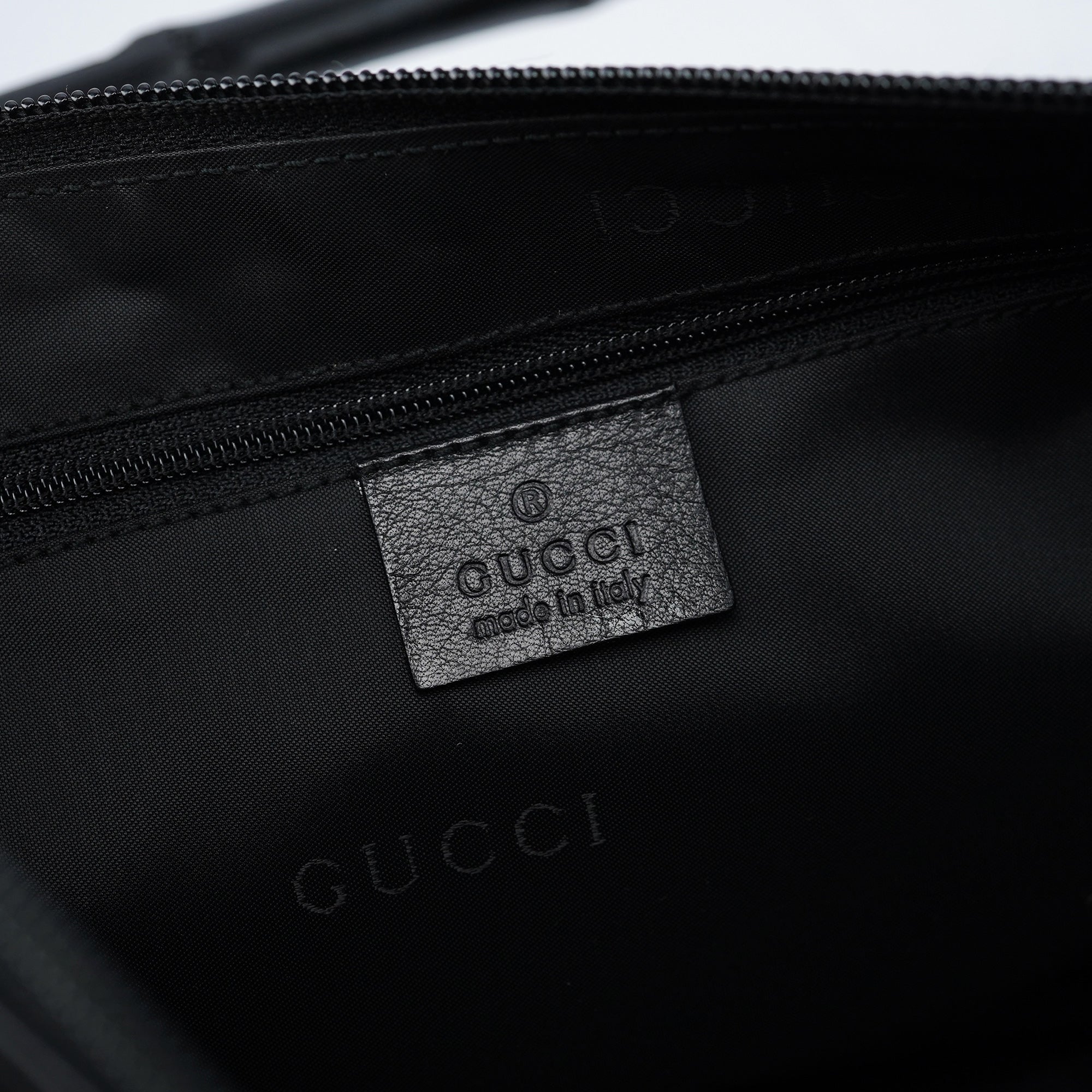 Black Calfskin Bamboo Shoulder Bag