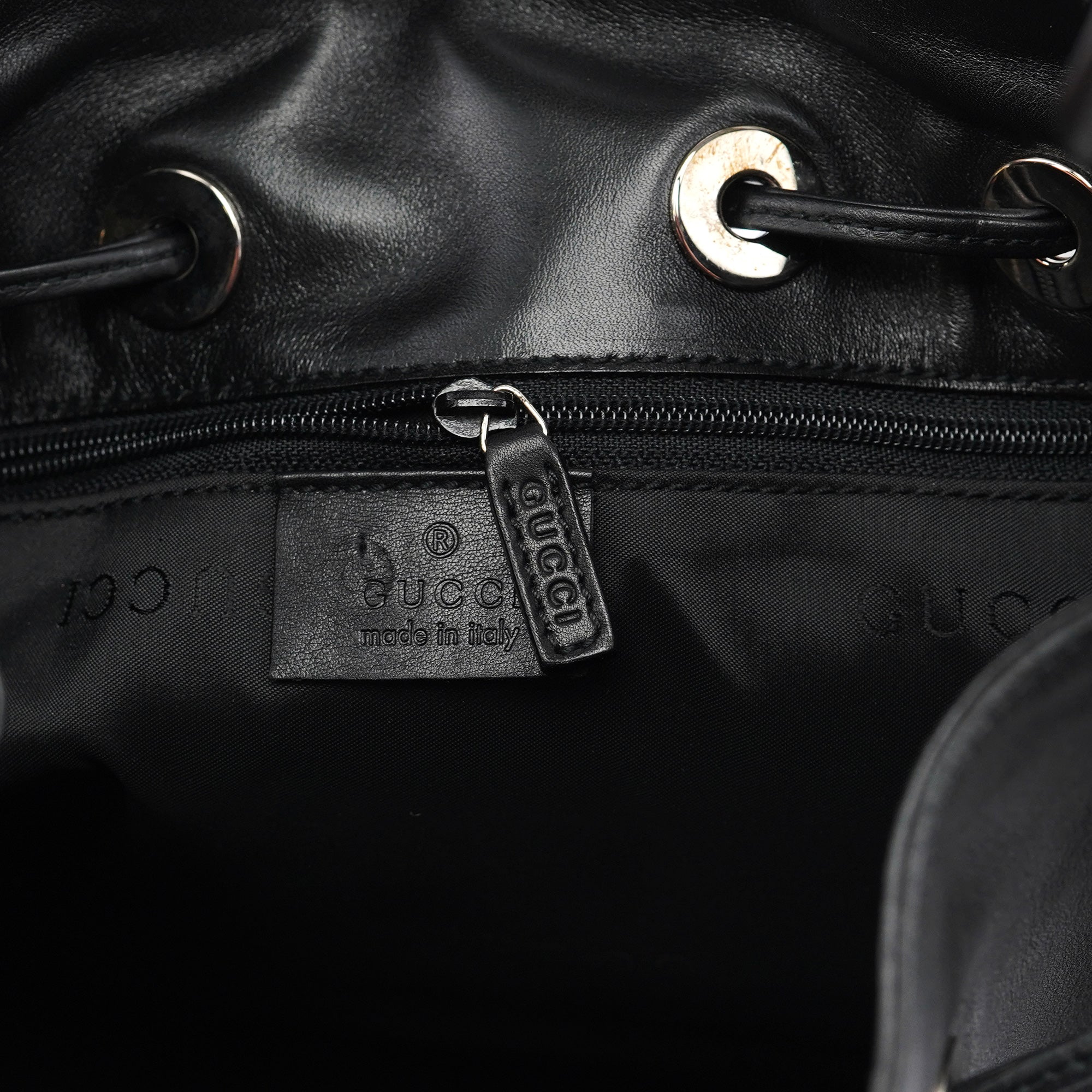 Black Calfskin Bamboo Shoulder Bag