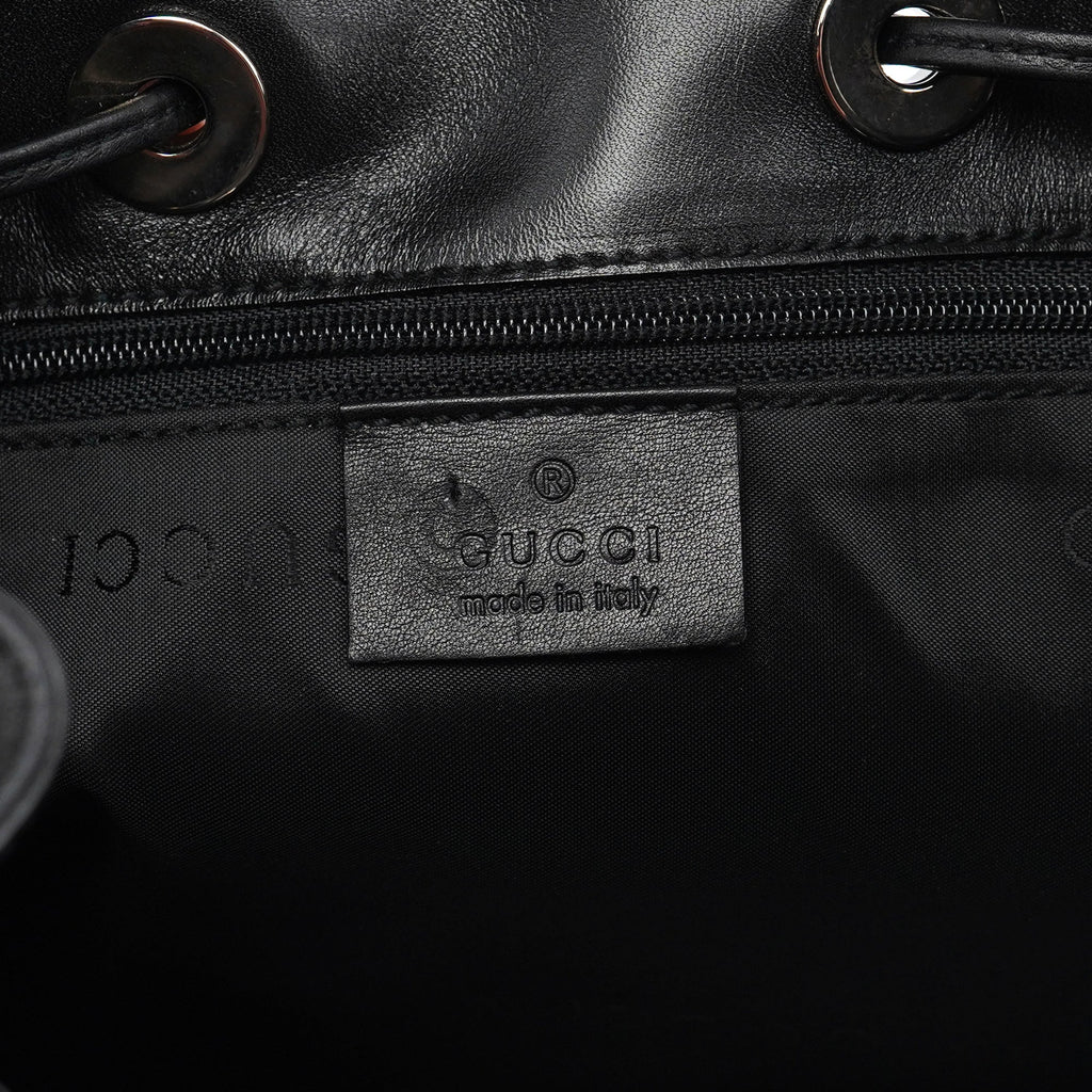 Black Calfskin Bamboo Shoulder Bag