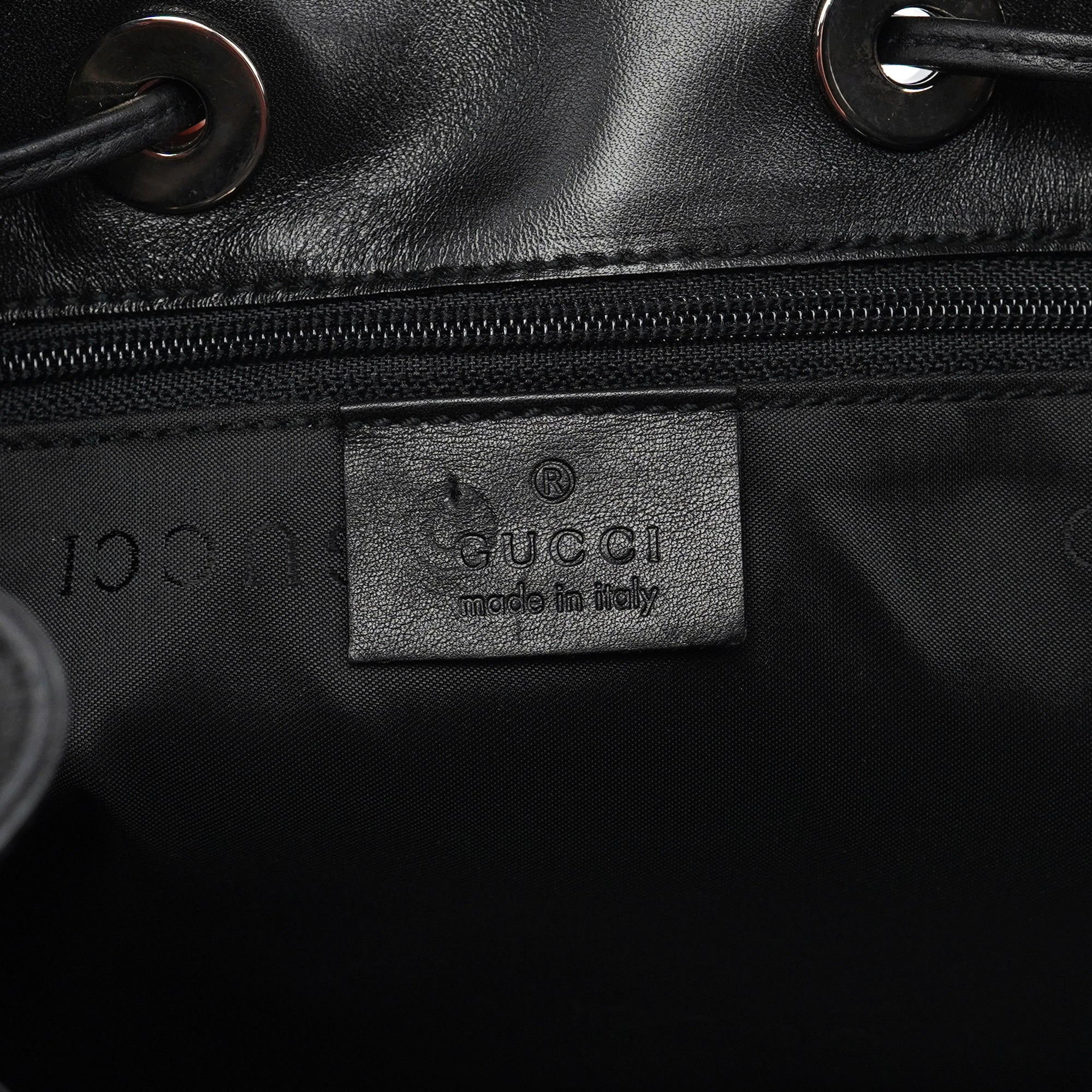 Black Calfskin Bamboo Shoulder Bag