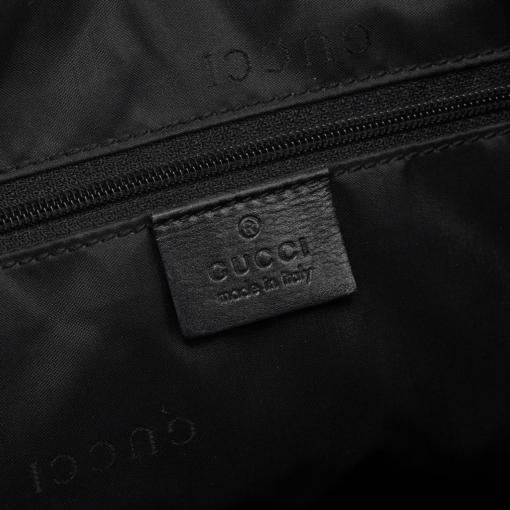 Black Calfskin Bamboo Shoulder Bag