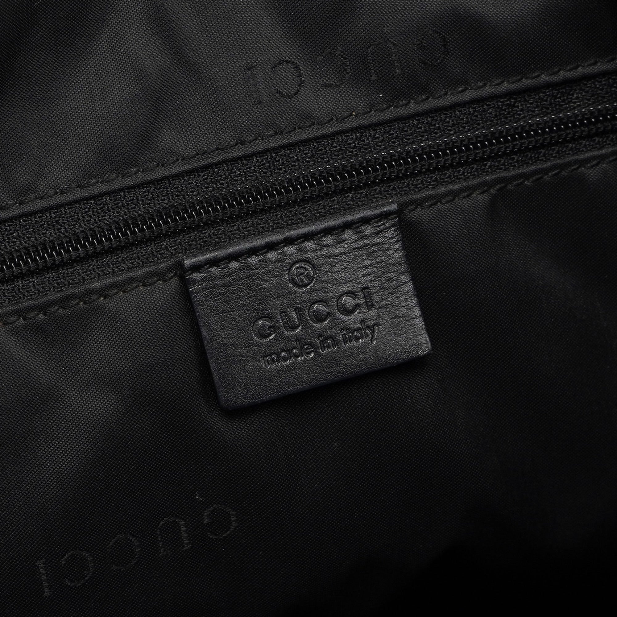 Black Calfskin Bamboo Shoulder Bag