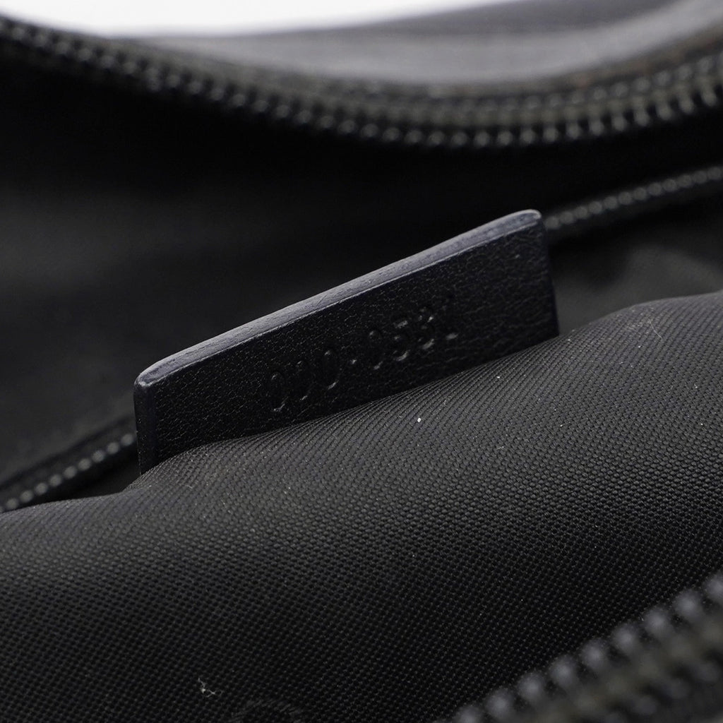 Black Calfskin Bamboo Shoulder Bag