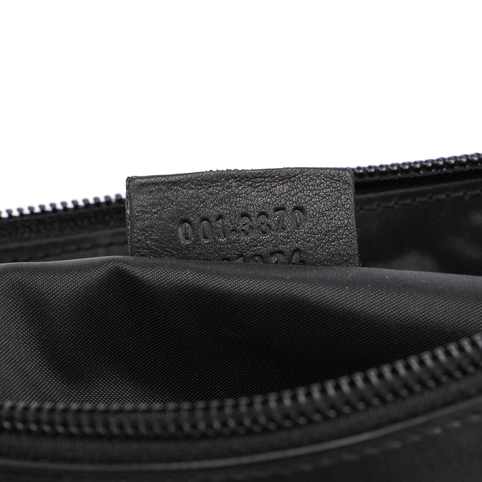 Black Calfskin Bamboo Shoulder Bag