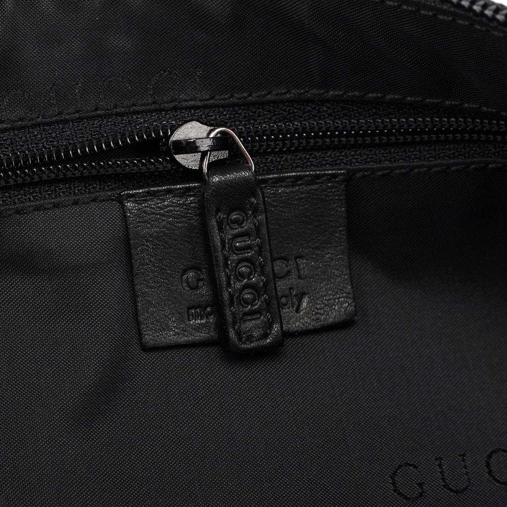Black Calfskin Bamboo Shoulder Bag
