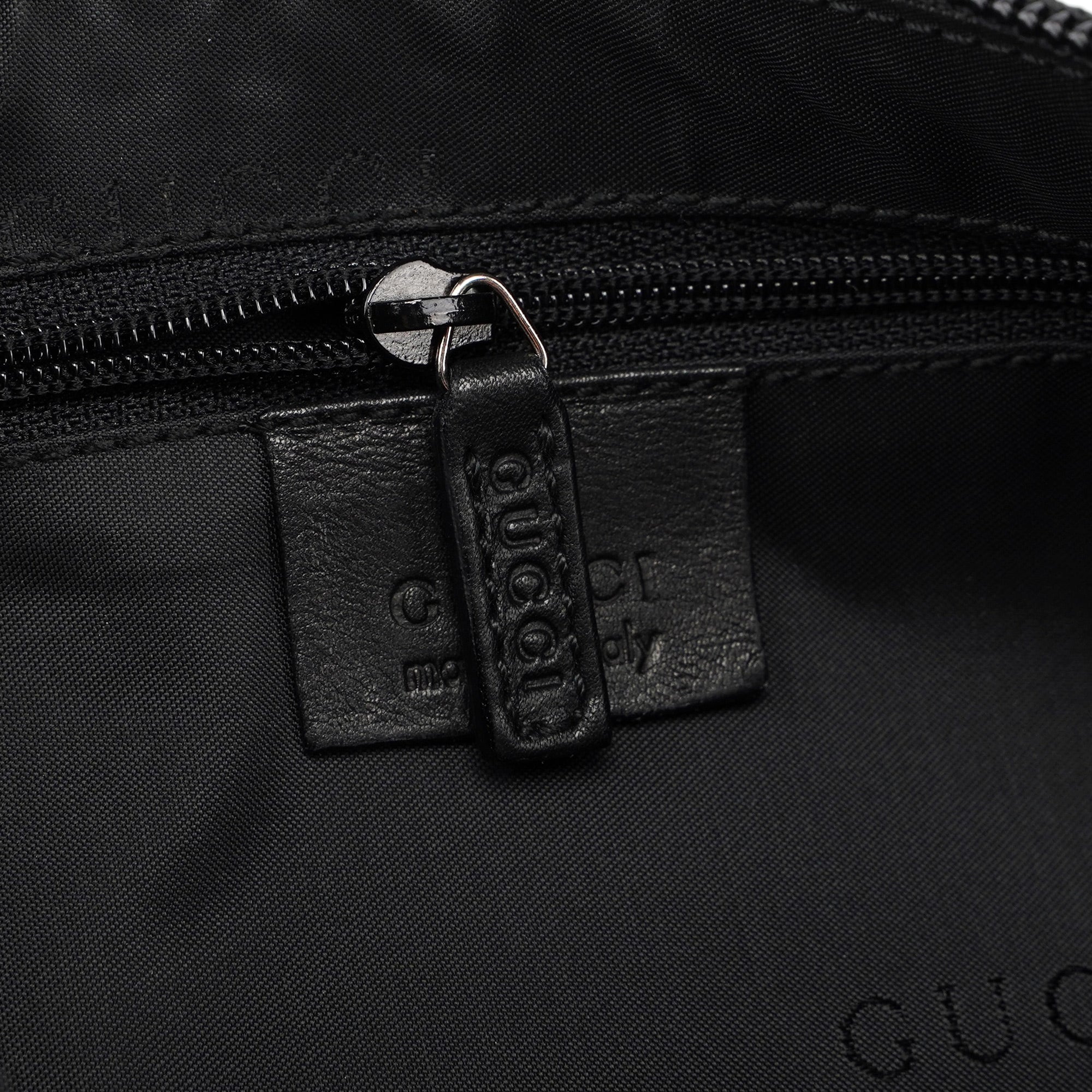 Black Calfskin Bamboo Shoulder Bag