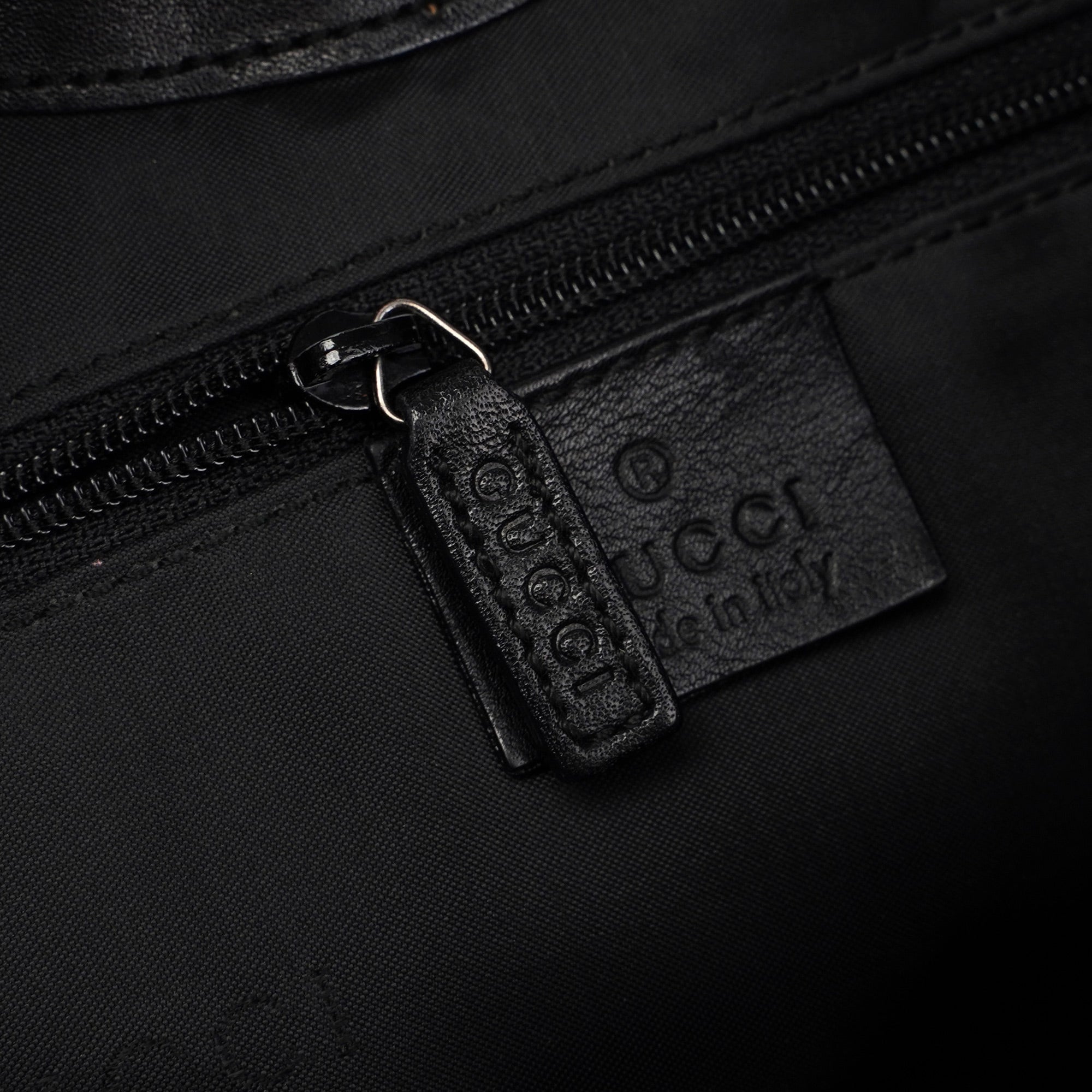 Black Calfskin Bamboo Shoulder Bag