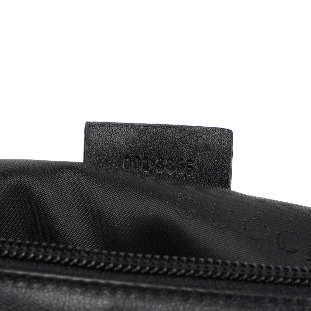 Black Calfskin Bamboo Shoulder Bag