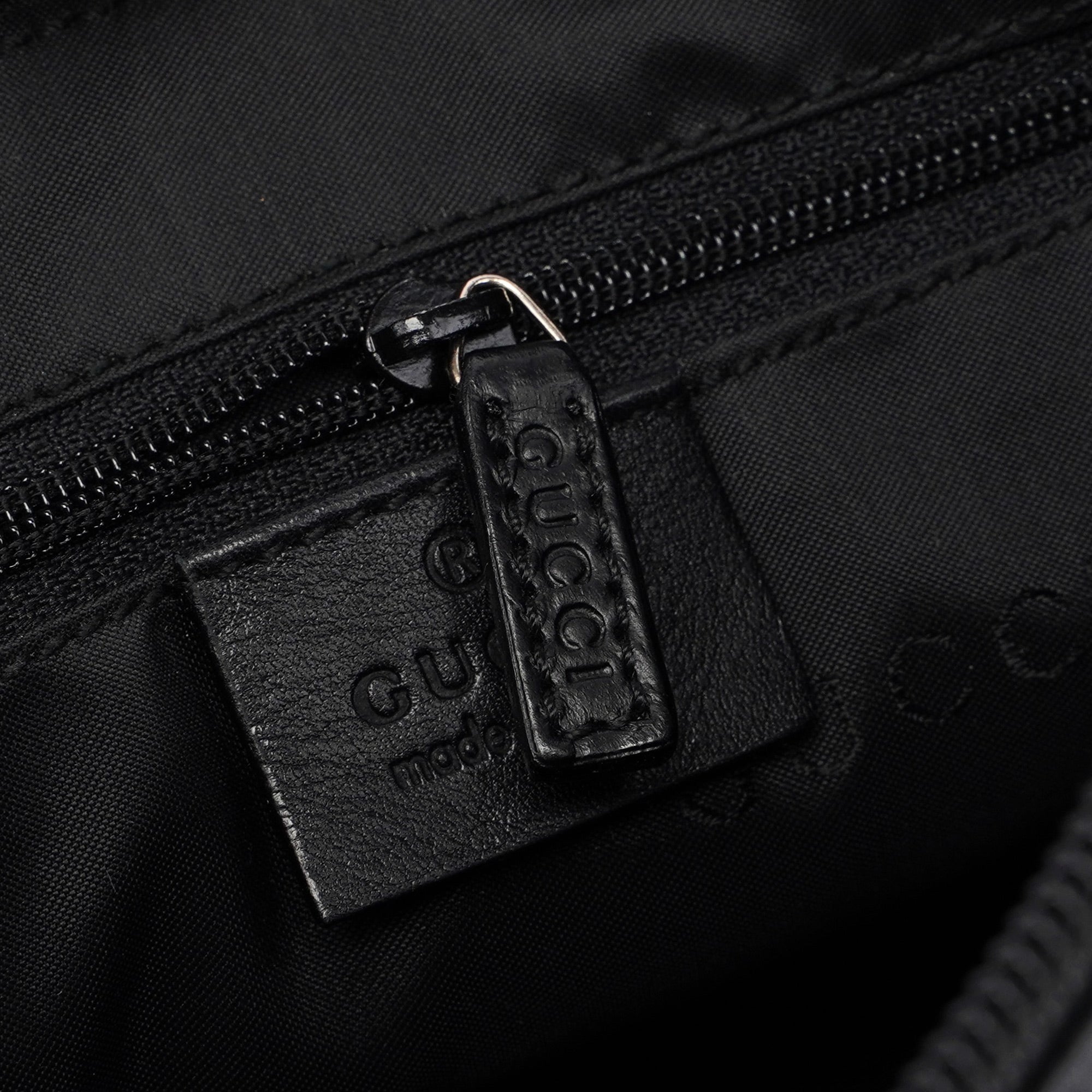 Black Calfskin Bamboo Shoulder Bag