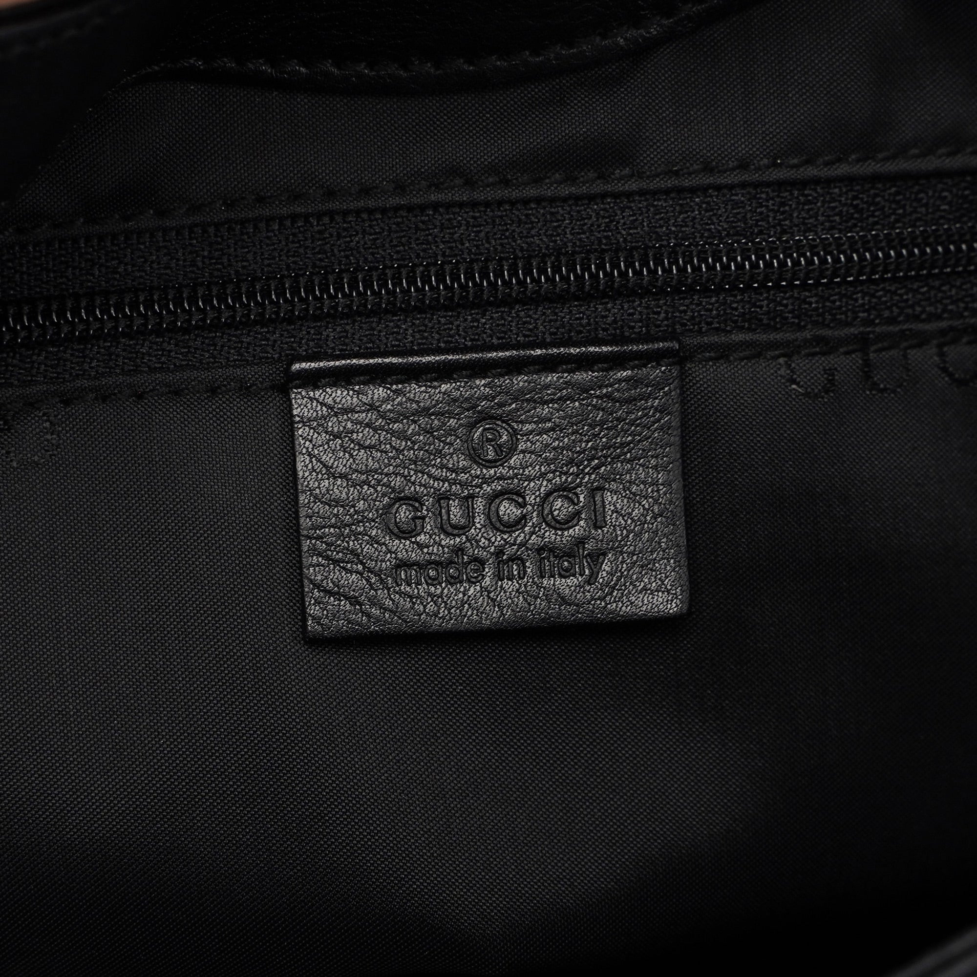 Black Calfskin Bamboo Shoulder Bag