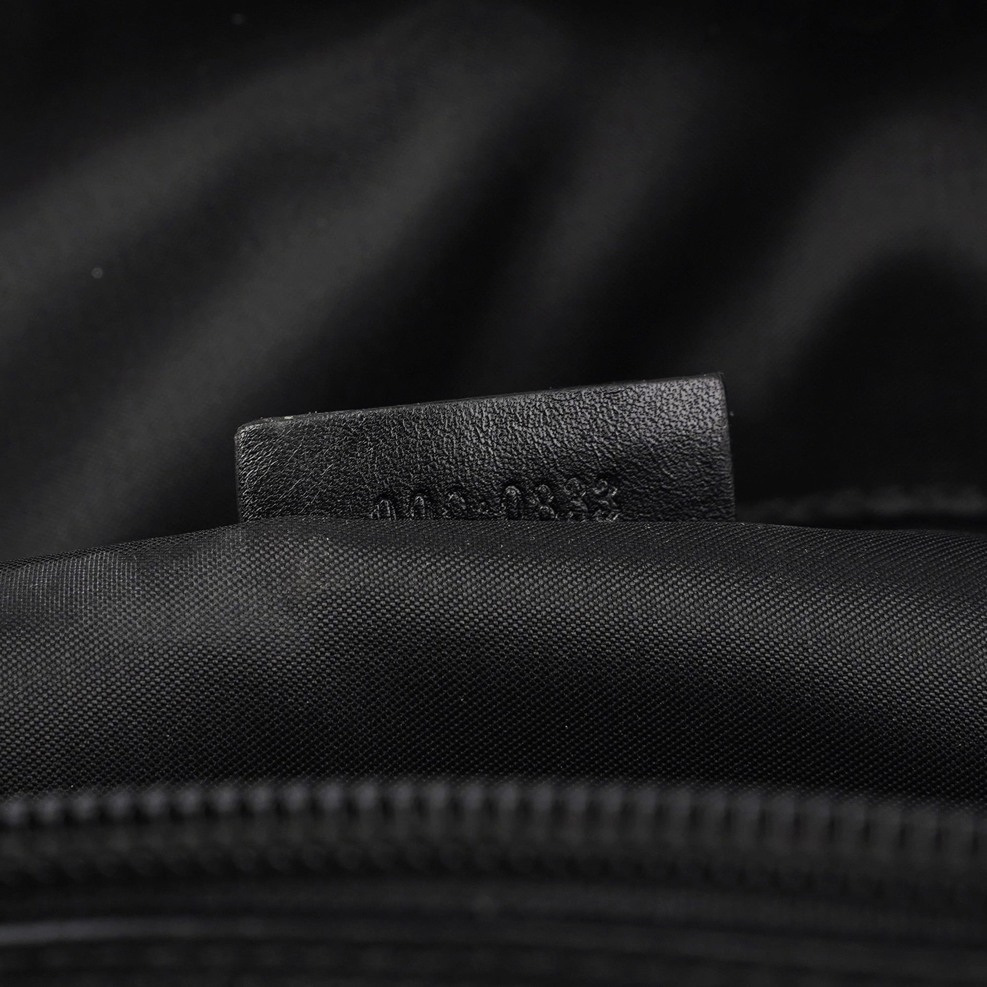 Black Calfskin Bamboo Shoulder Bag