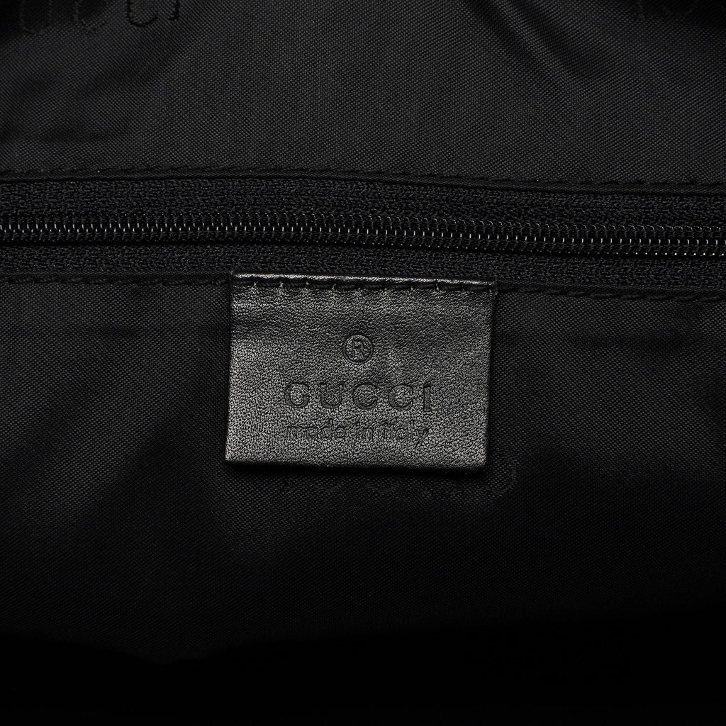 Black Calfskin Bamboo Shoulder Bag